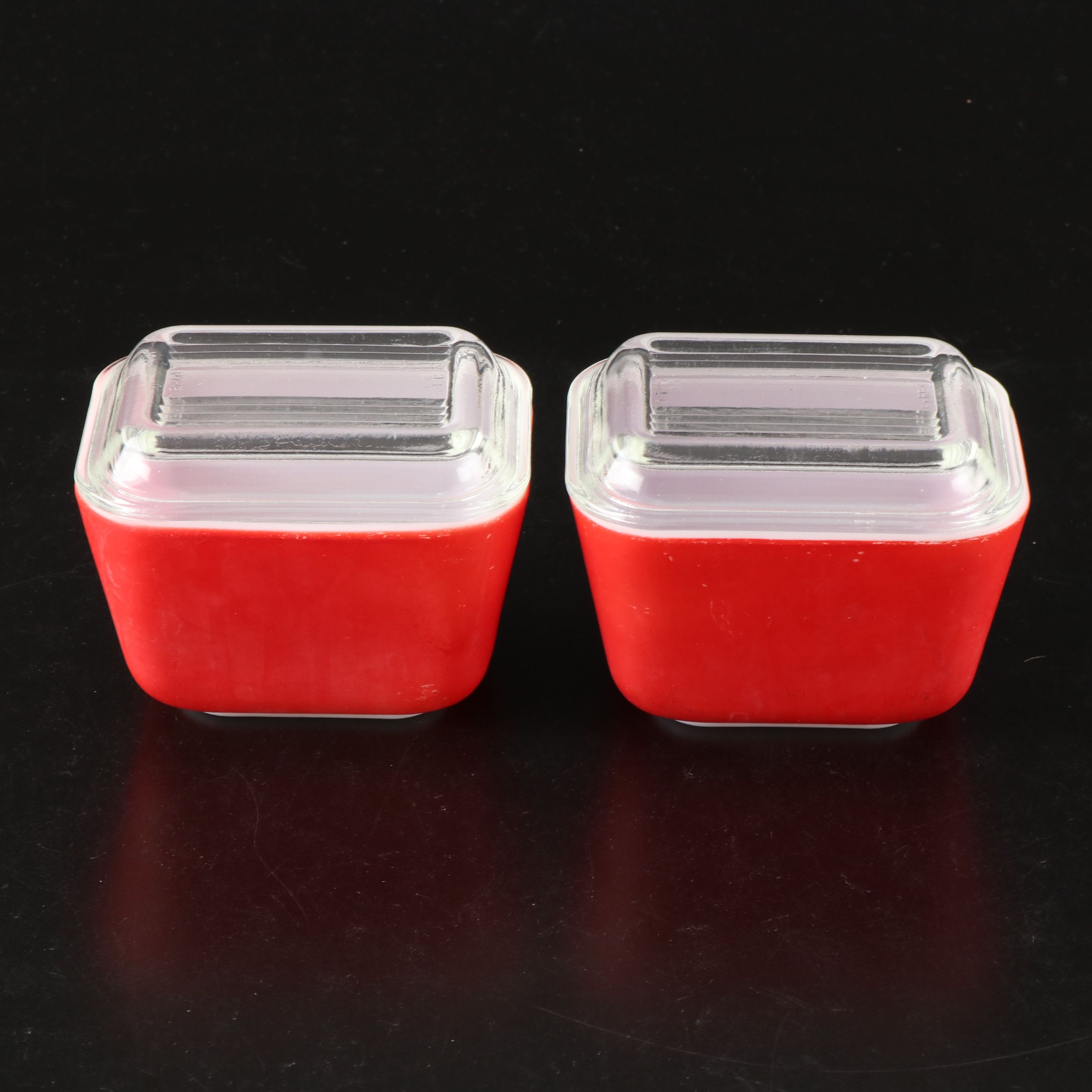 Pyrex "Primary Colors" Glass Refrigerator Boxes, Mid-20th Century