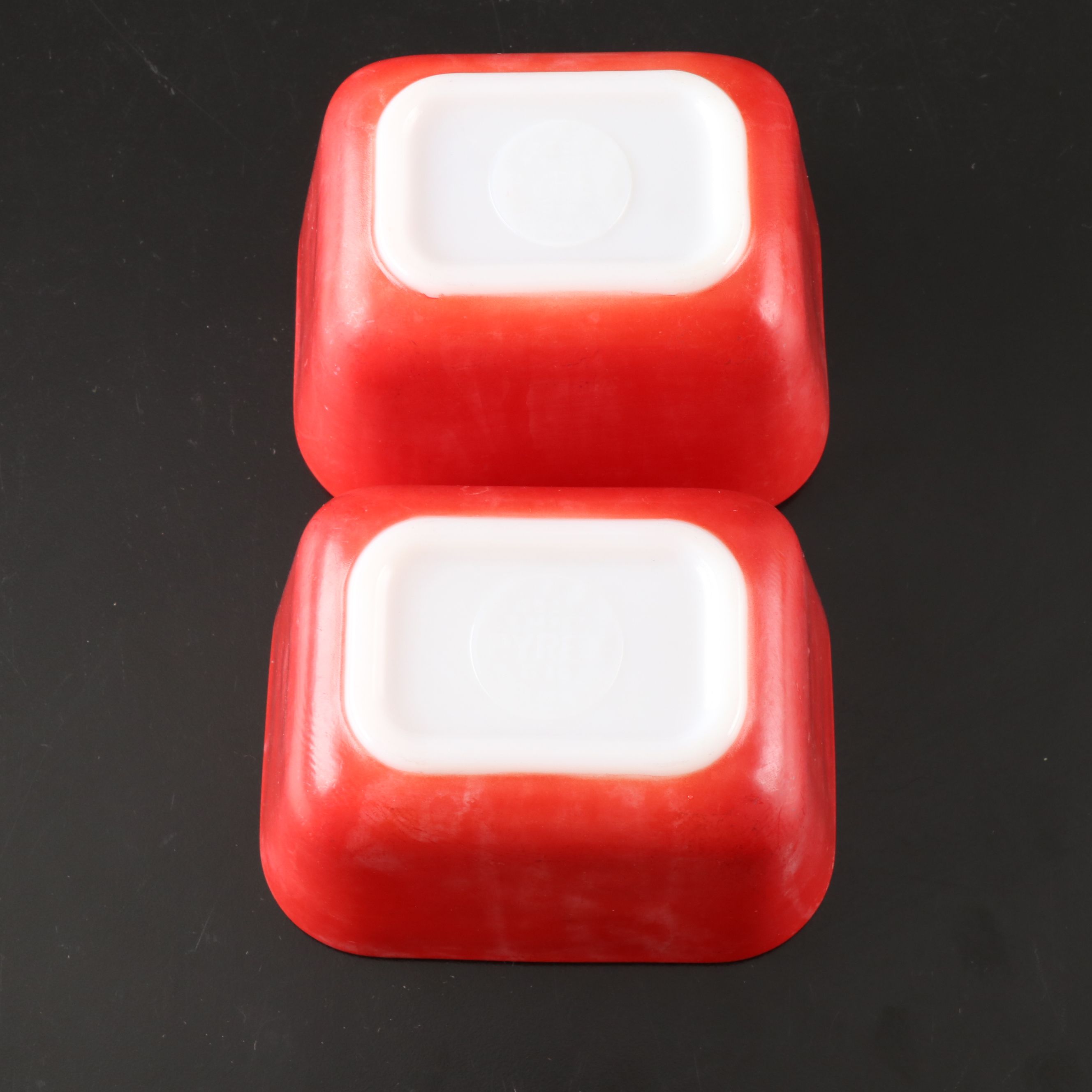 Pyrex "Primary Colors" Glass Refrigerator Boxes, Mid-20th Century