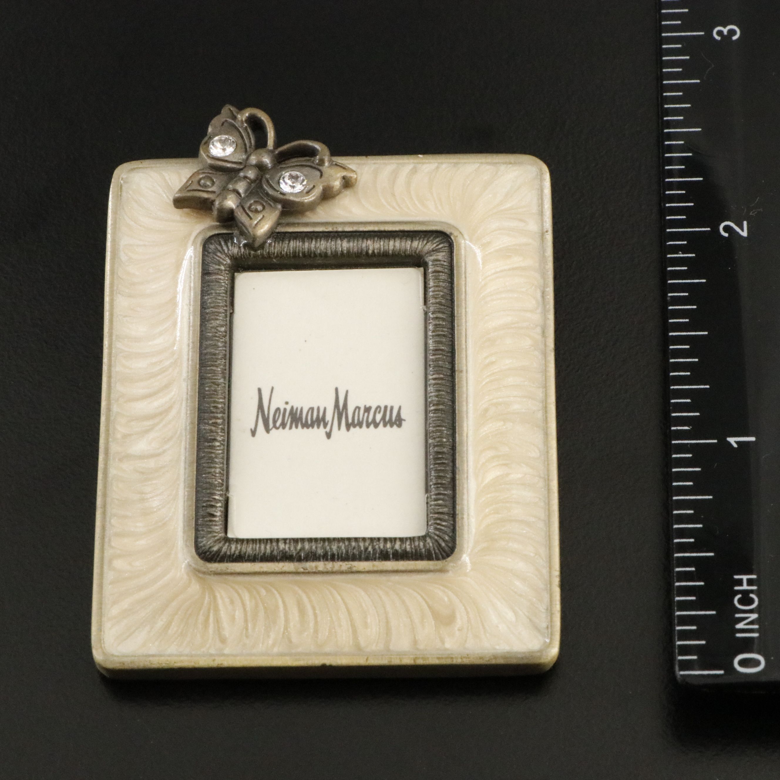 Jay Strongwater Rhinestone & Enamel Photo Frames with Stickpin