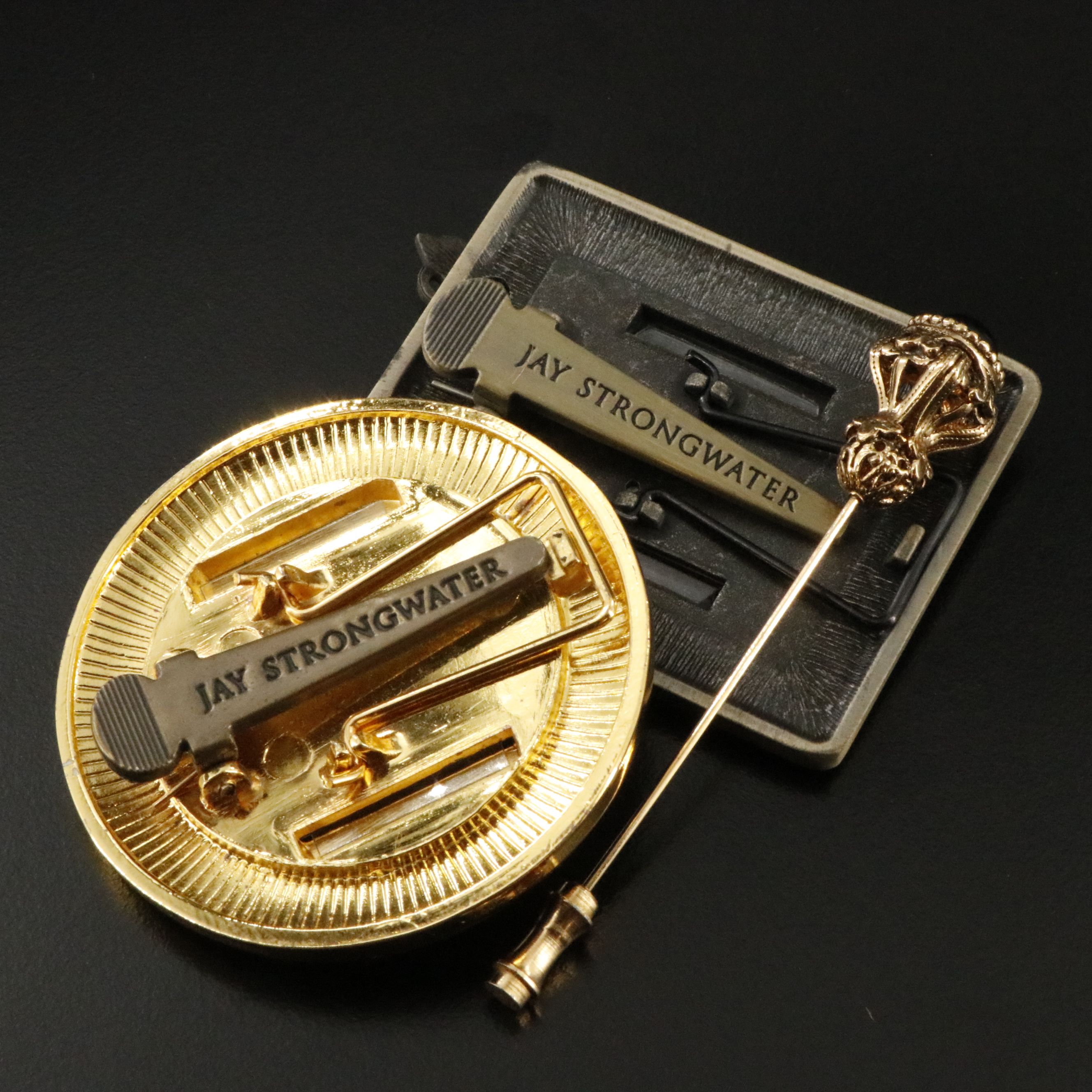 Jay Strongwater Rhinestone & Enamel Photo Frames with Stickpin