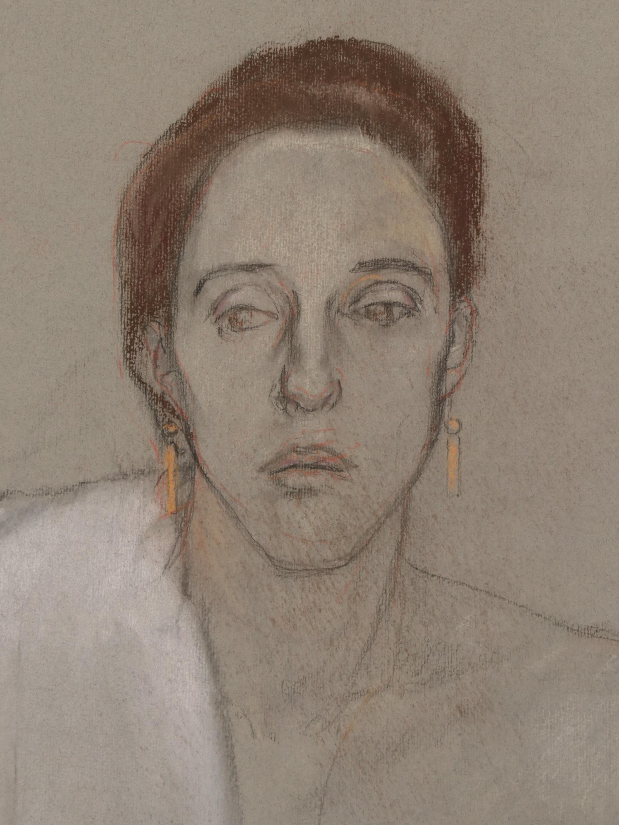 Paul Wagener Female Figure Study Pastel Drawings, Late 20th Century