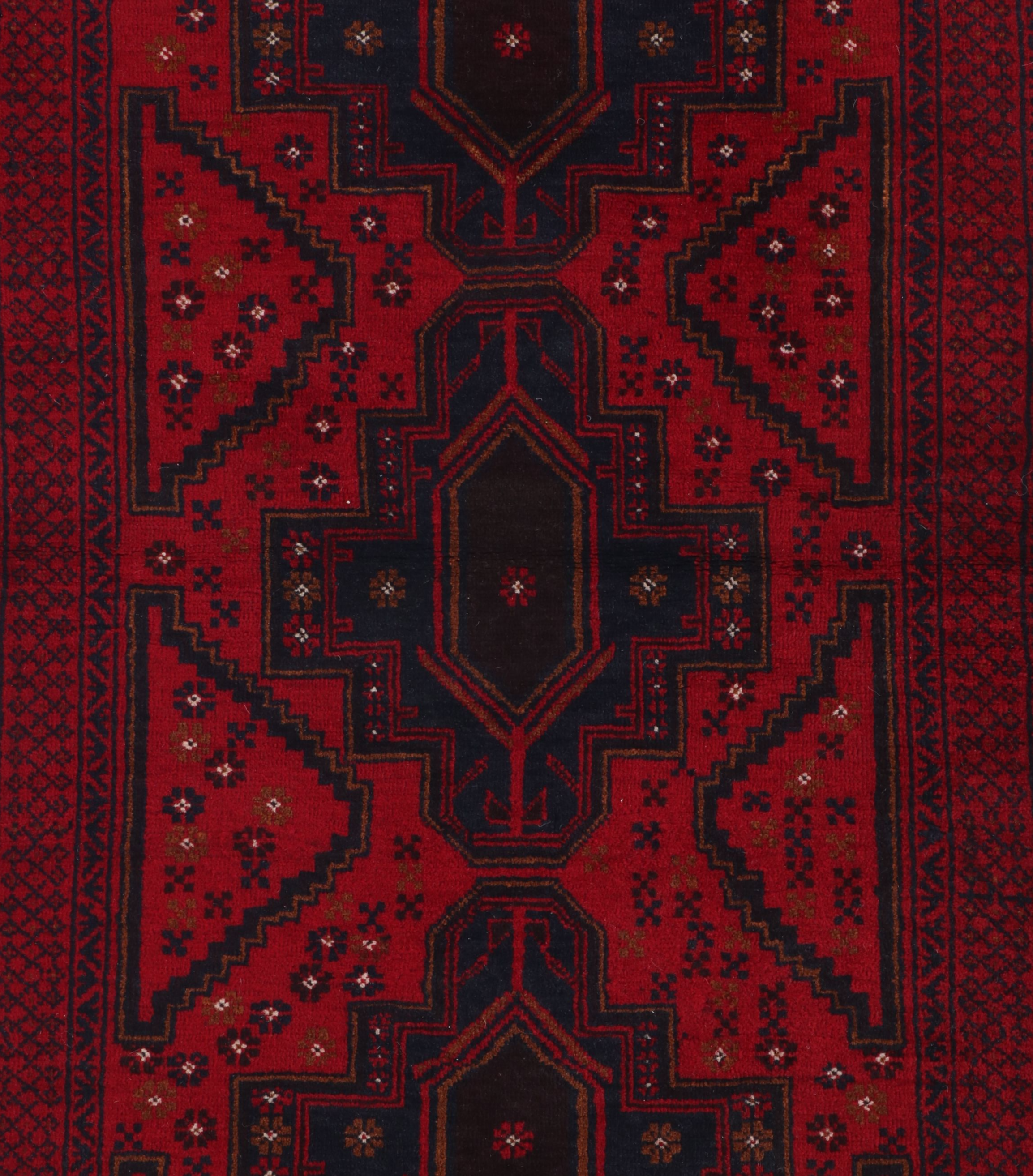 2'9 x 4'6 Hand-Knotted Afghan Baluch Accent Rug