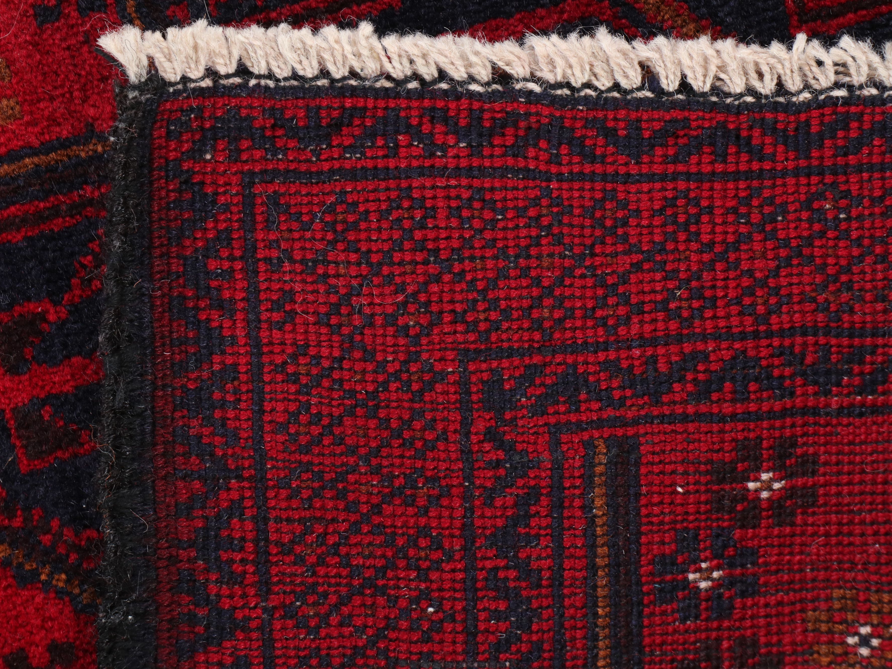 2'9 x 4'6 Hand-Knotted Afghan Baluch Accent Rug