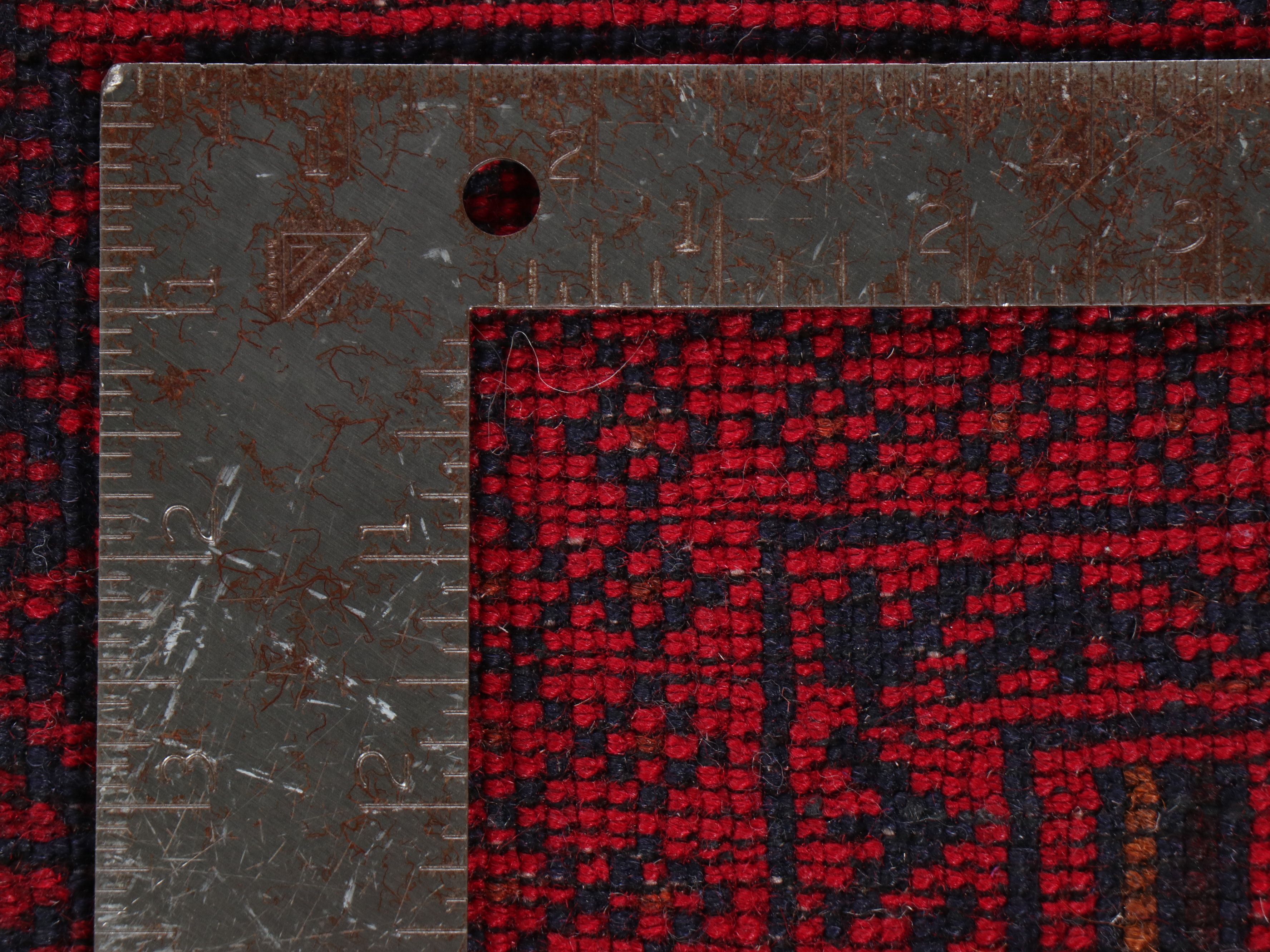 2'9 x 4'6 Hand-Knotted Afghan Baluch Accent Rug