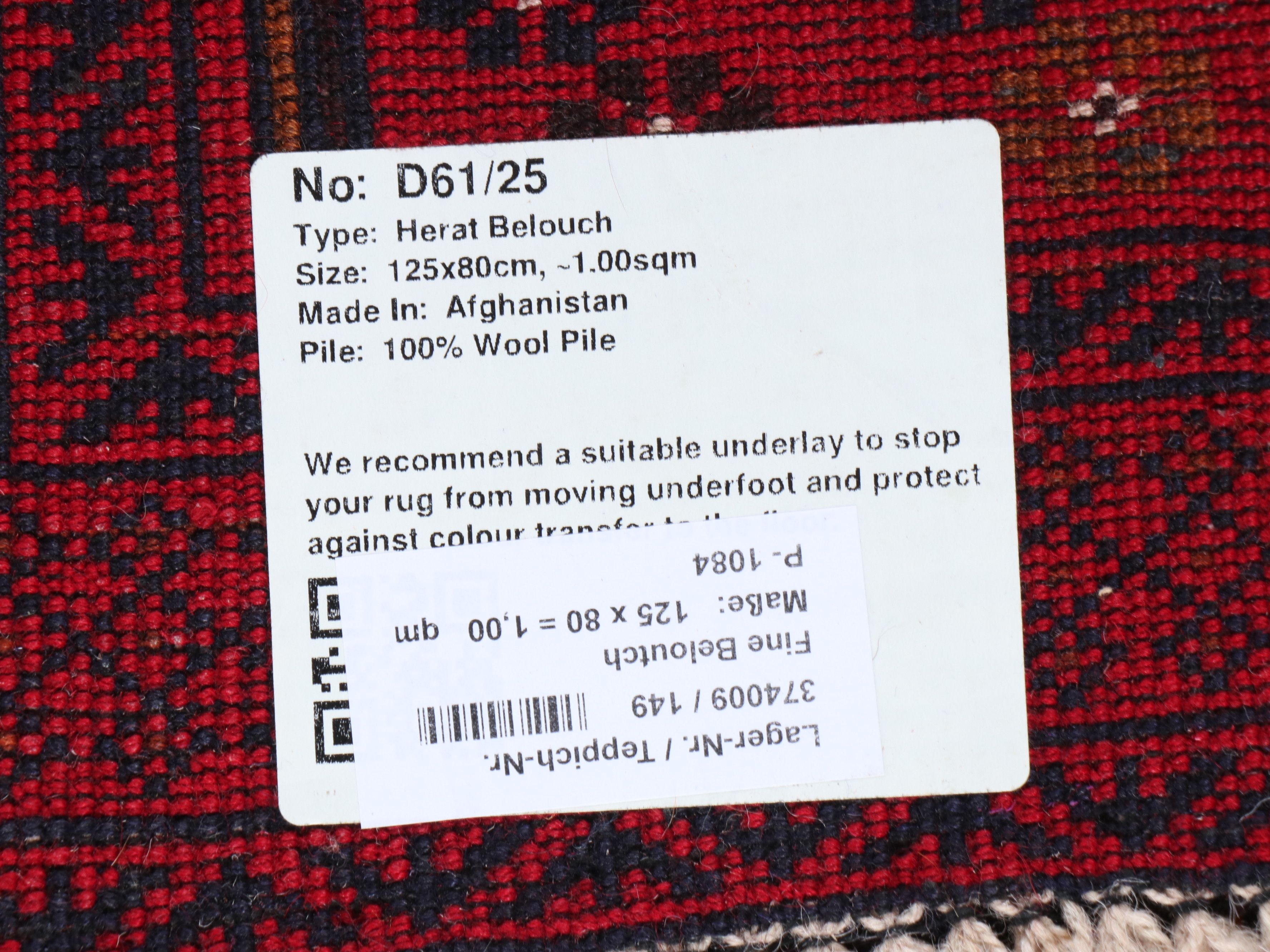 2'9 x 4'6 Hand-Knotted Afghan Baluch Accent Rug