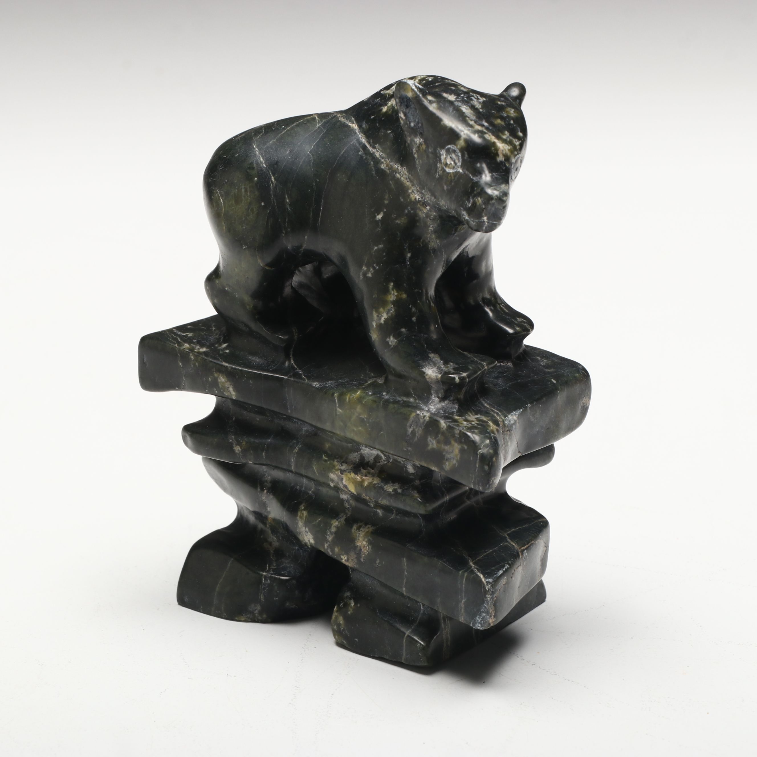 Inuit Carved Soapstone Bears