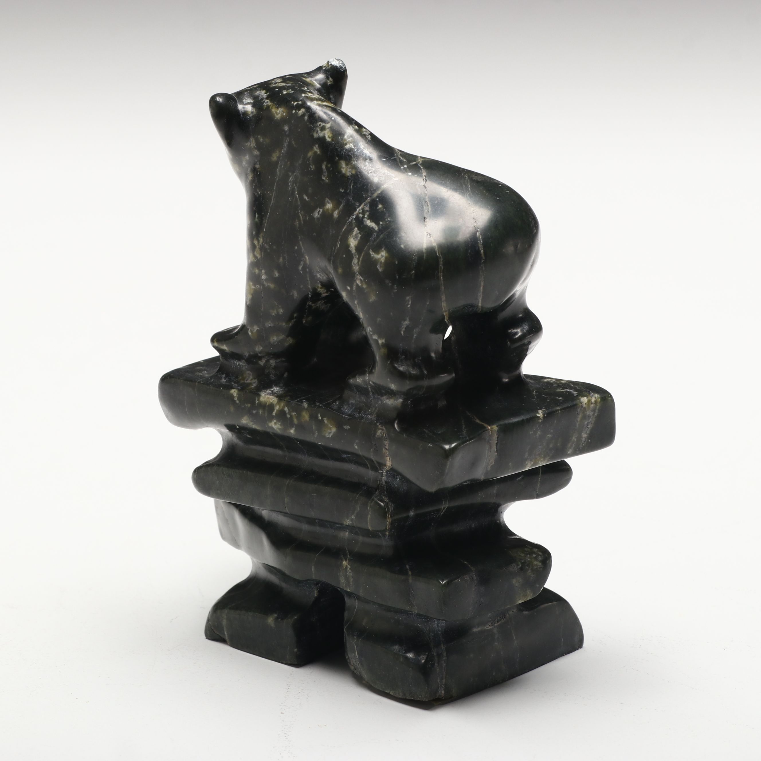 Inuit Carved Soapstone Bears