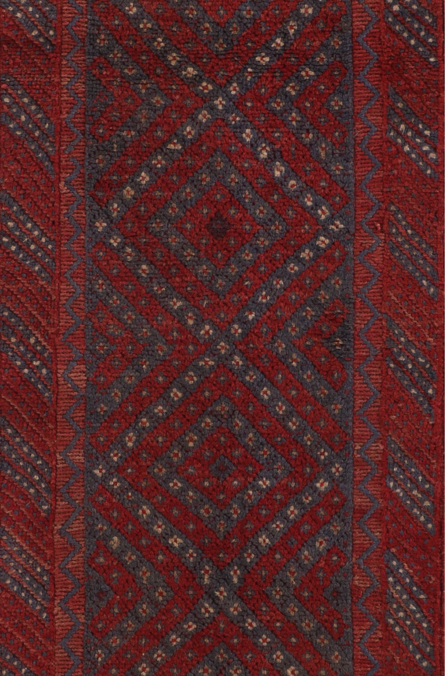 2' x 8'2 Handwoven Mixed-Technique Afghan Mashwani Carpet Runner