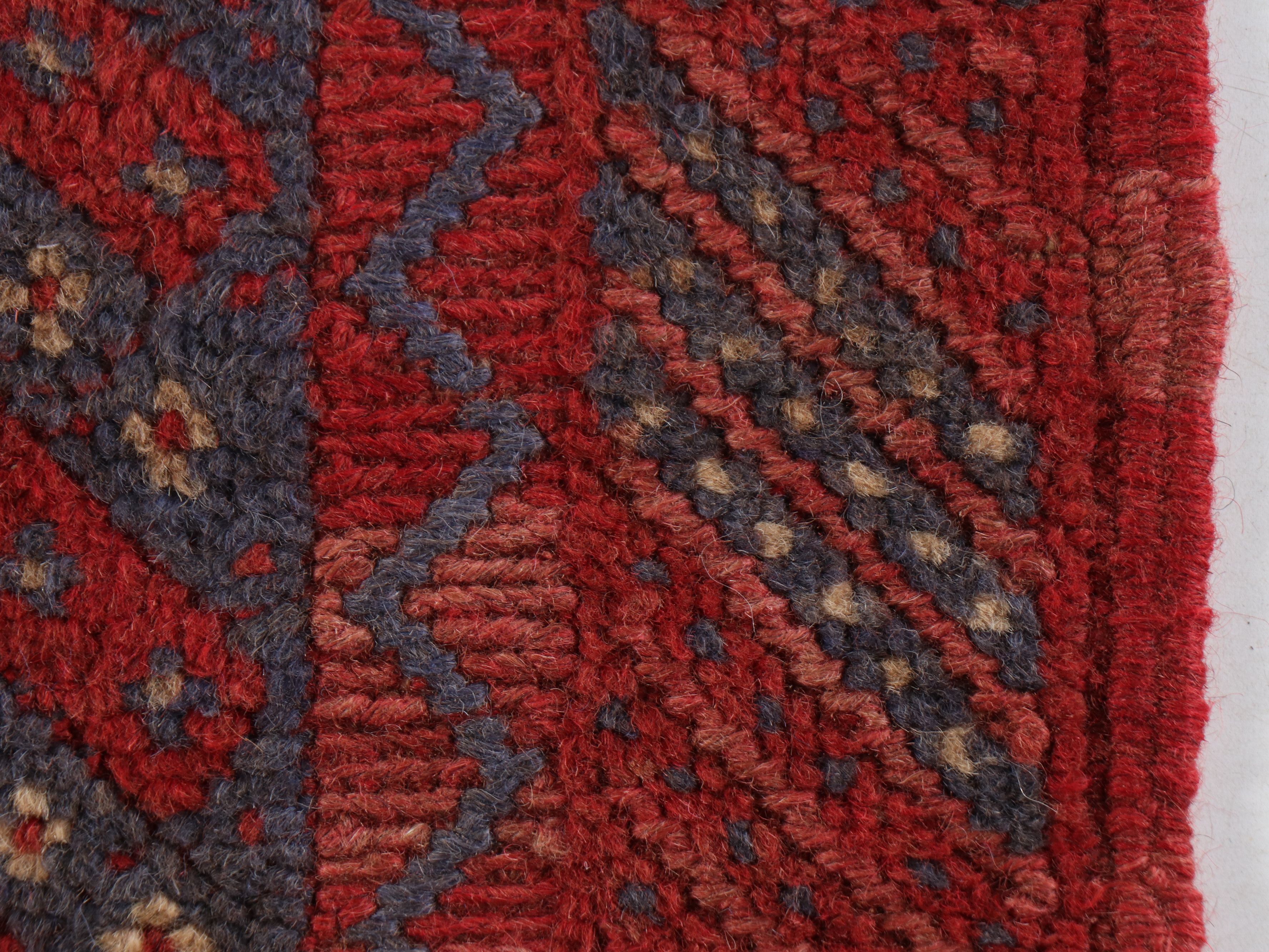 2' x 8'2 Handwoven Mixed-Technique Afghan Mashwani Carpet Runner