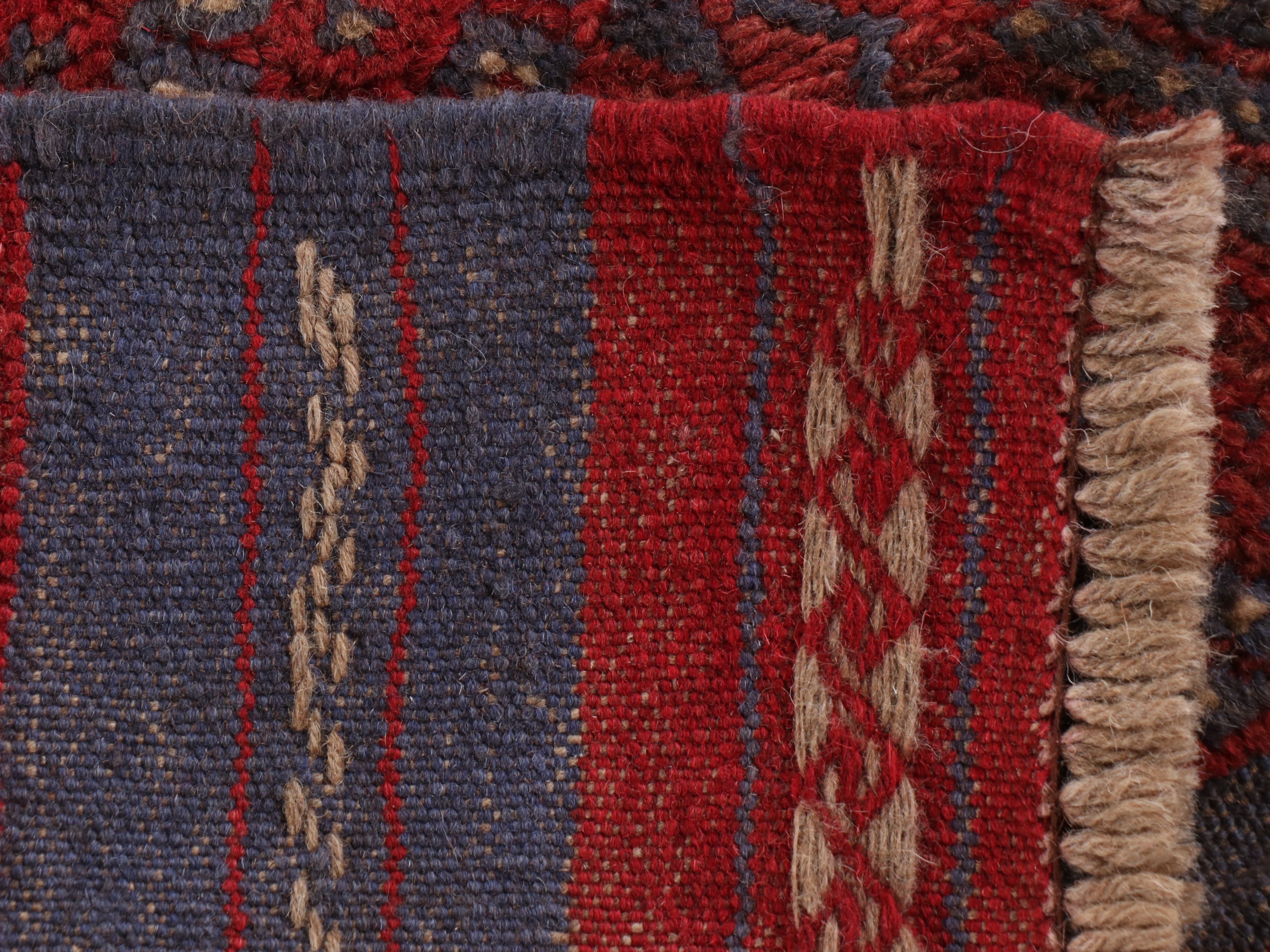 2' x 8'2 Handwoven Mixed-Technique Afghan Mashwani Carpet Runner