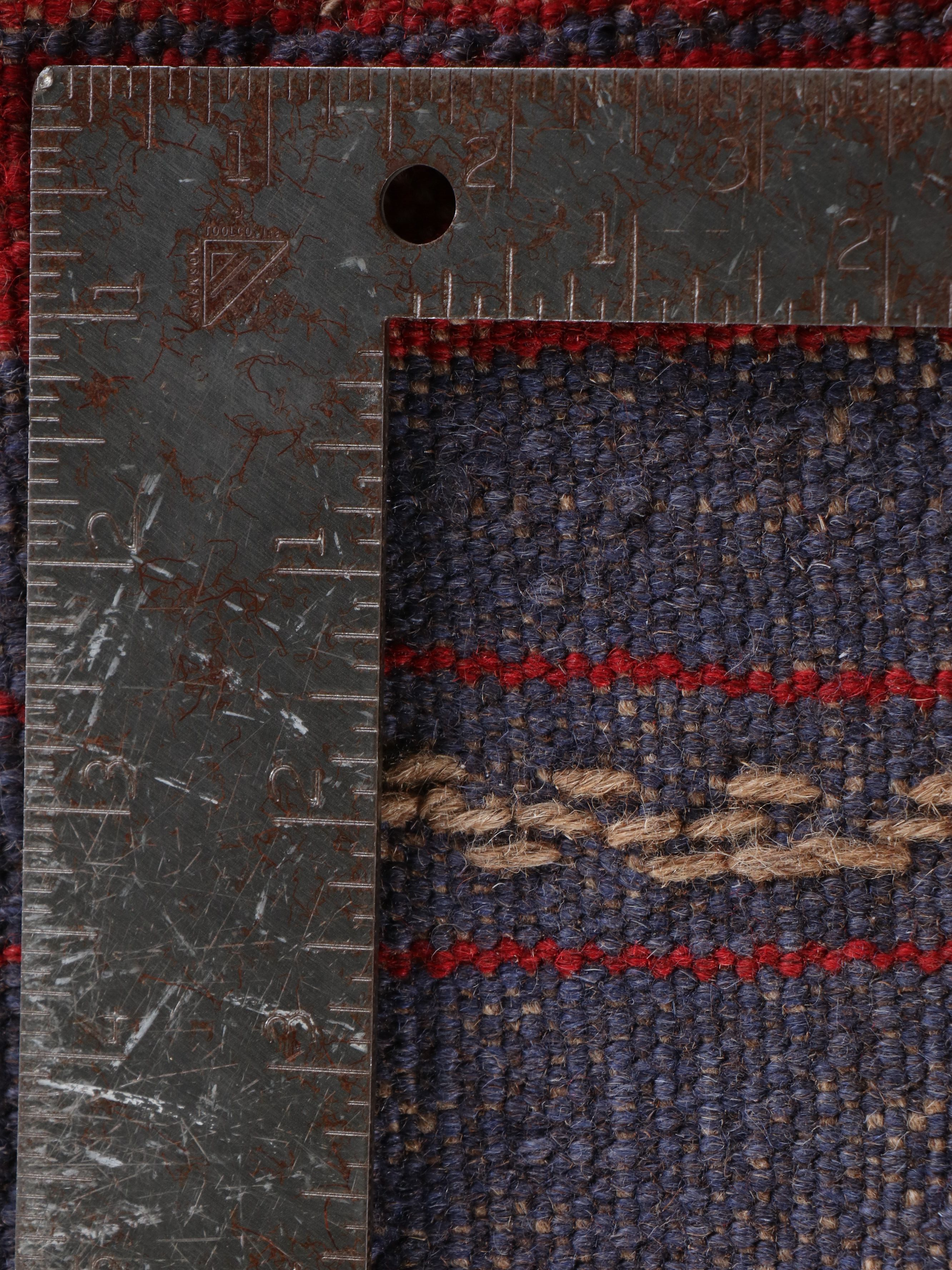 2' x 8'2 Handwoven Mixed-Technique Afghan Mashwani Carpet Runner