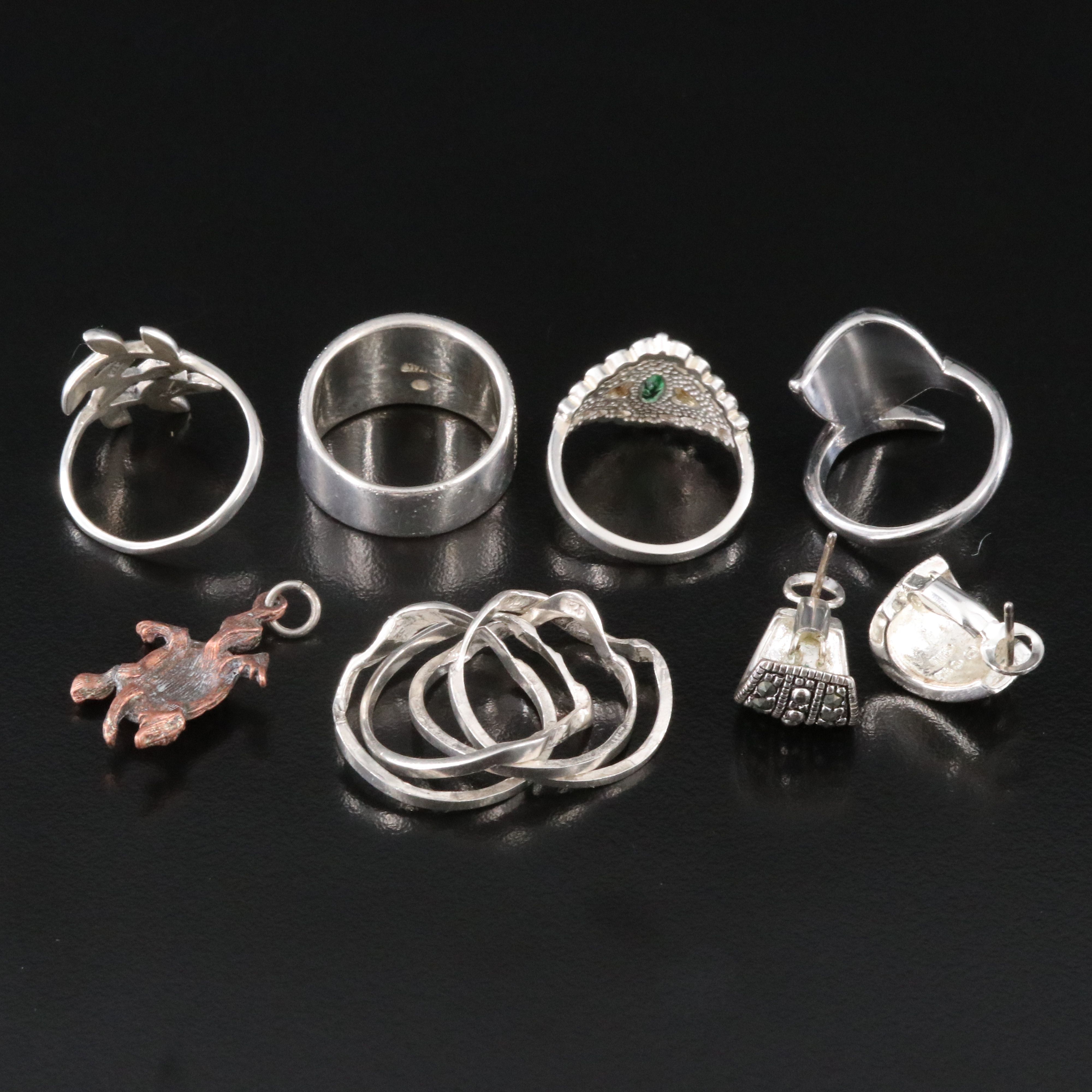 Jewelry Collection Featuring Sterling, Nature Motifs and Rhinestones