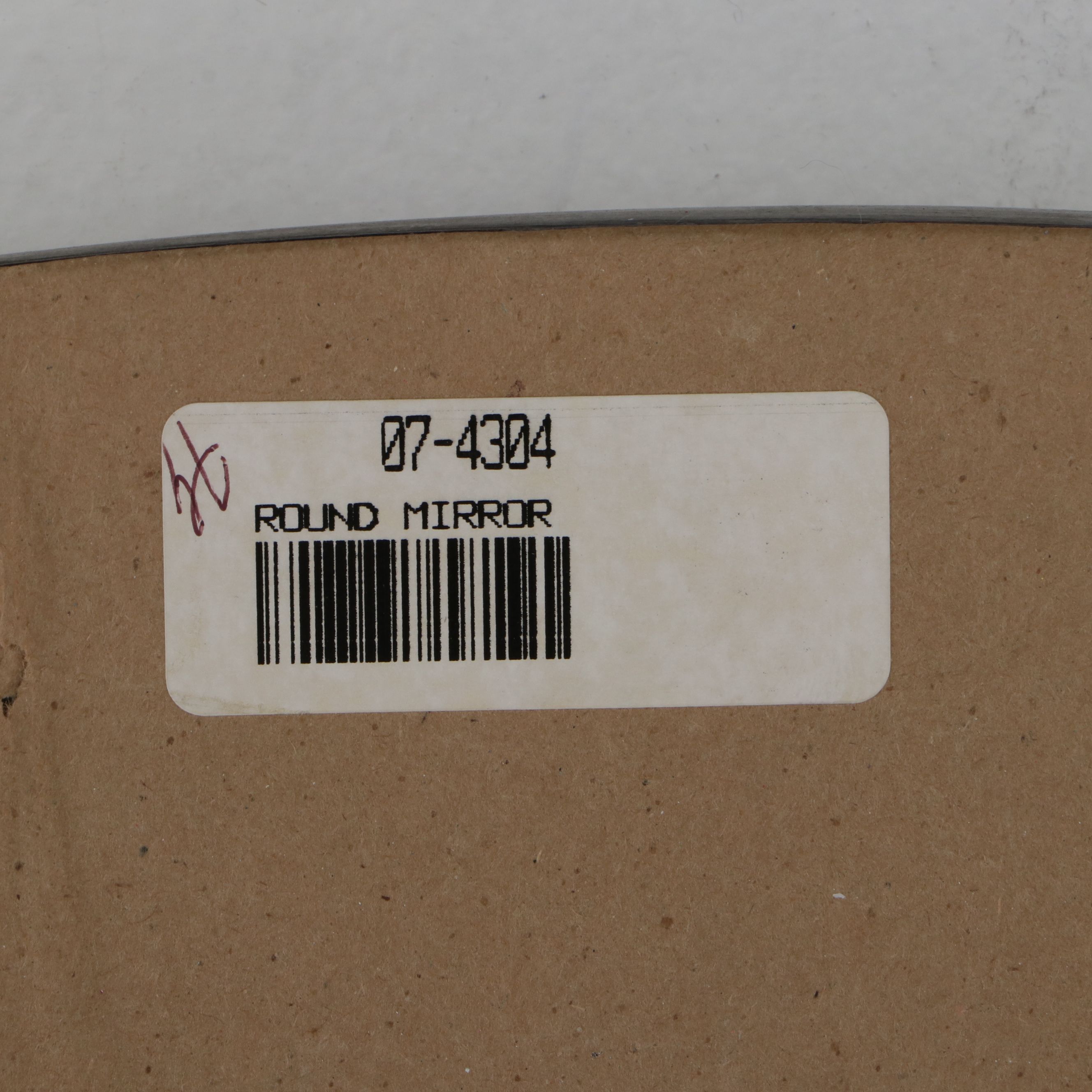 Antiqued Floral Circular Wooden Wall Mirror