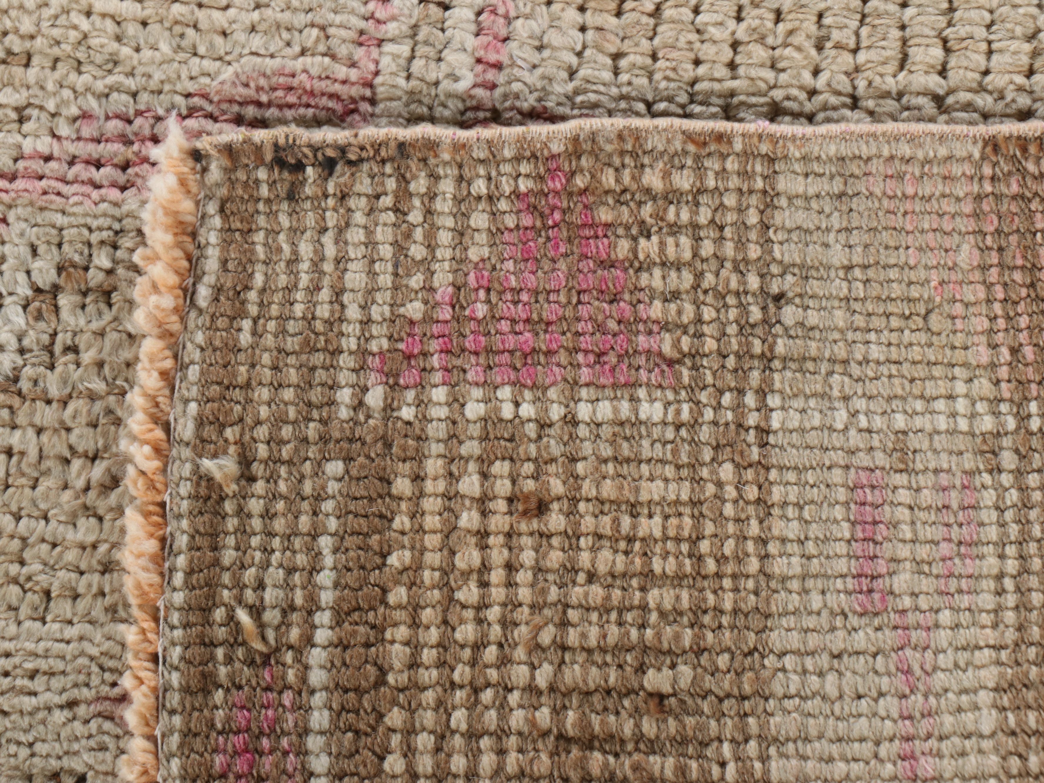 2'9 x 11'10 Hand-Knotted Turkish Oushak Carpet Runner