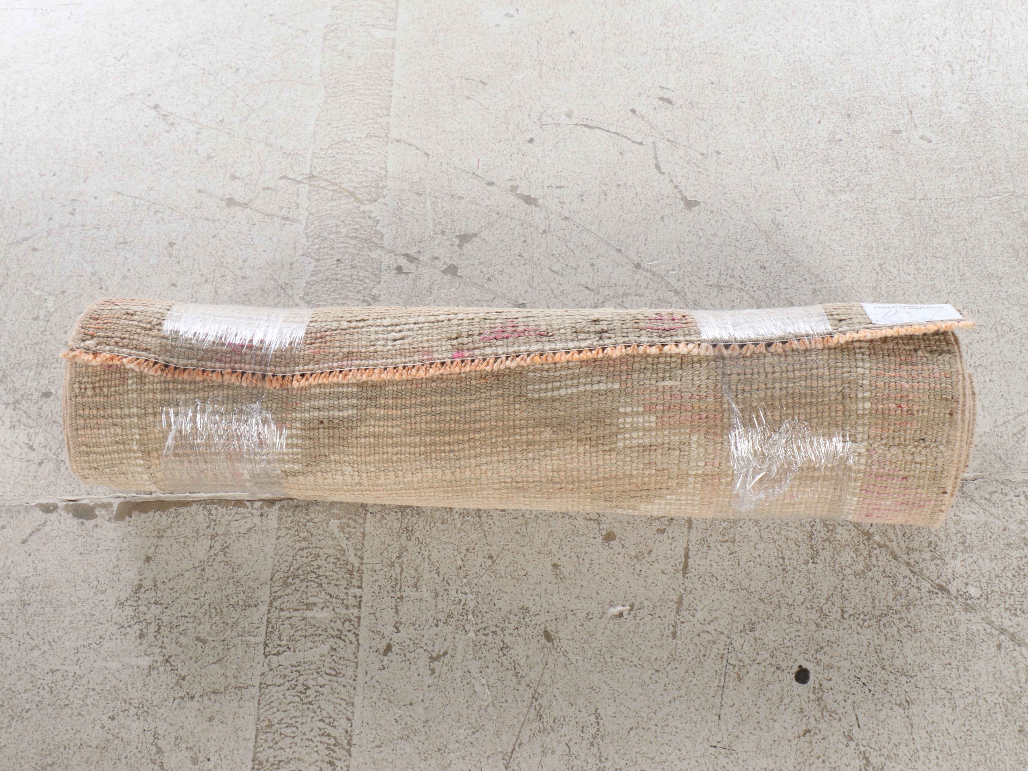 2'9 x 11'10 Hand-Knotted Turkish Oushak Carpet Runner