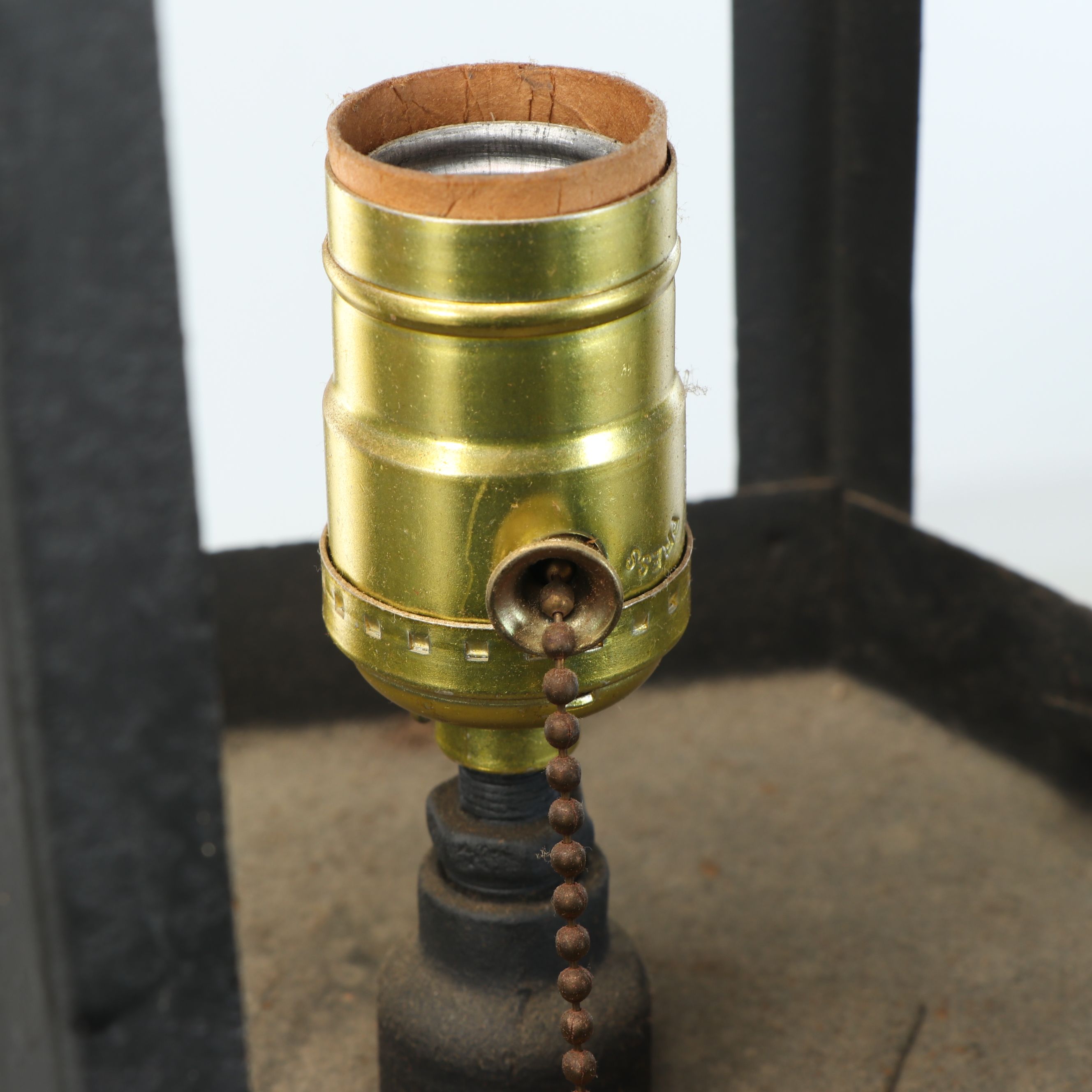 Gothic Revival Style Wrought Iron Floor Lamp, 20th Century