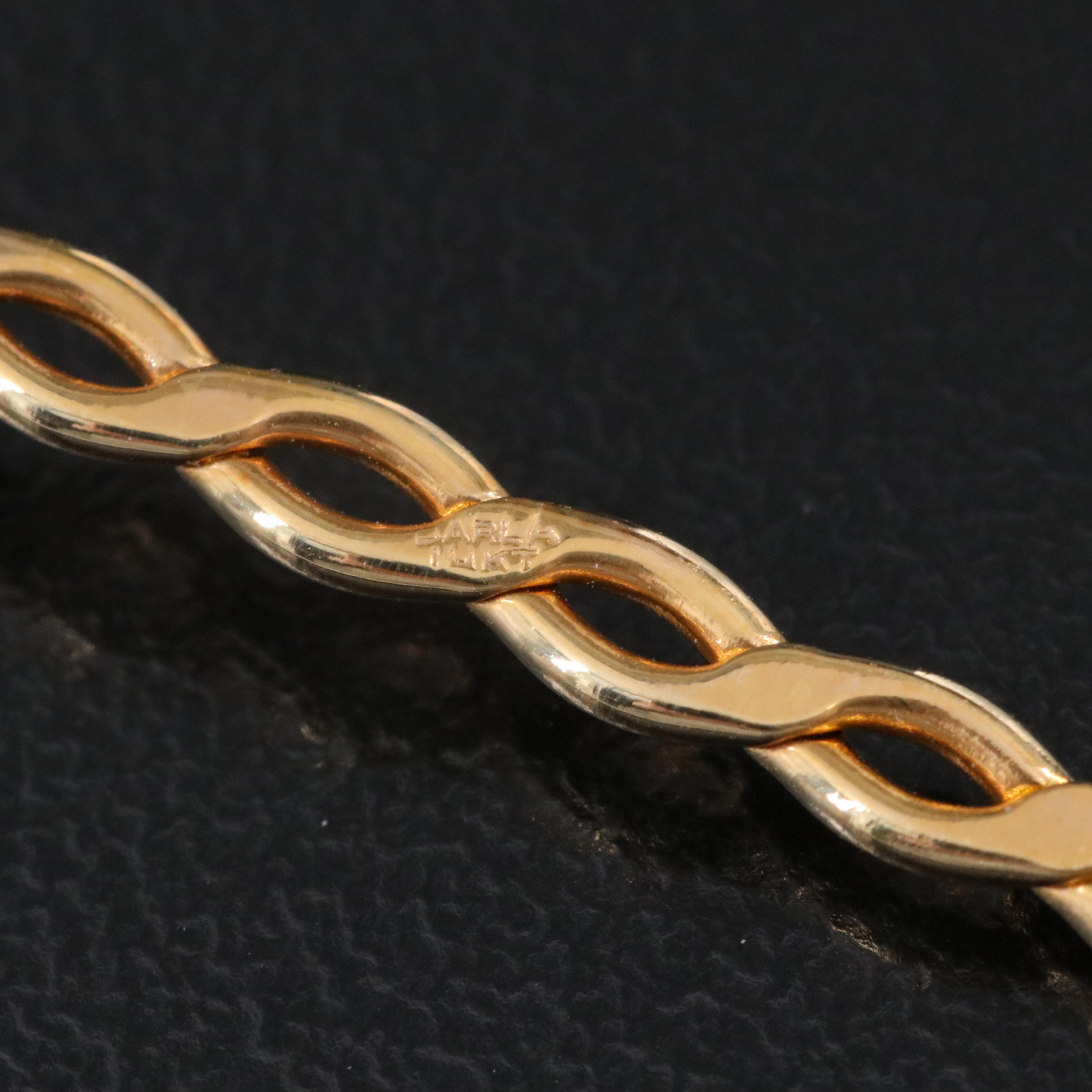 14K 0.09 CT Diamond Brooch