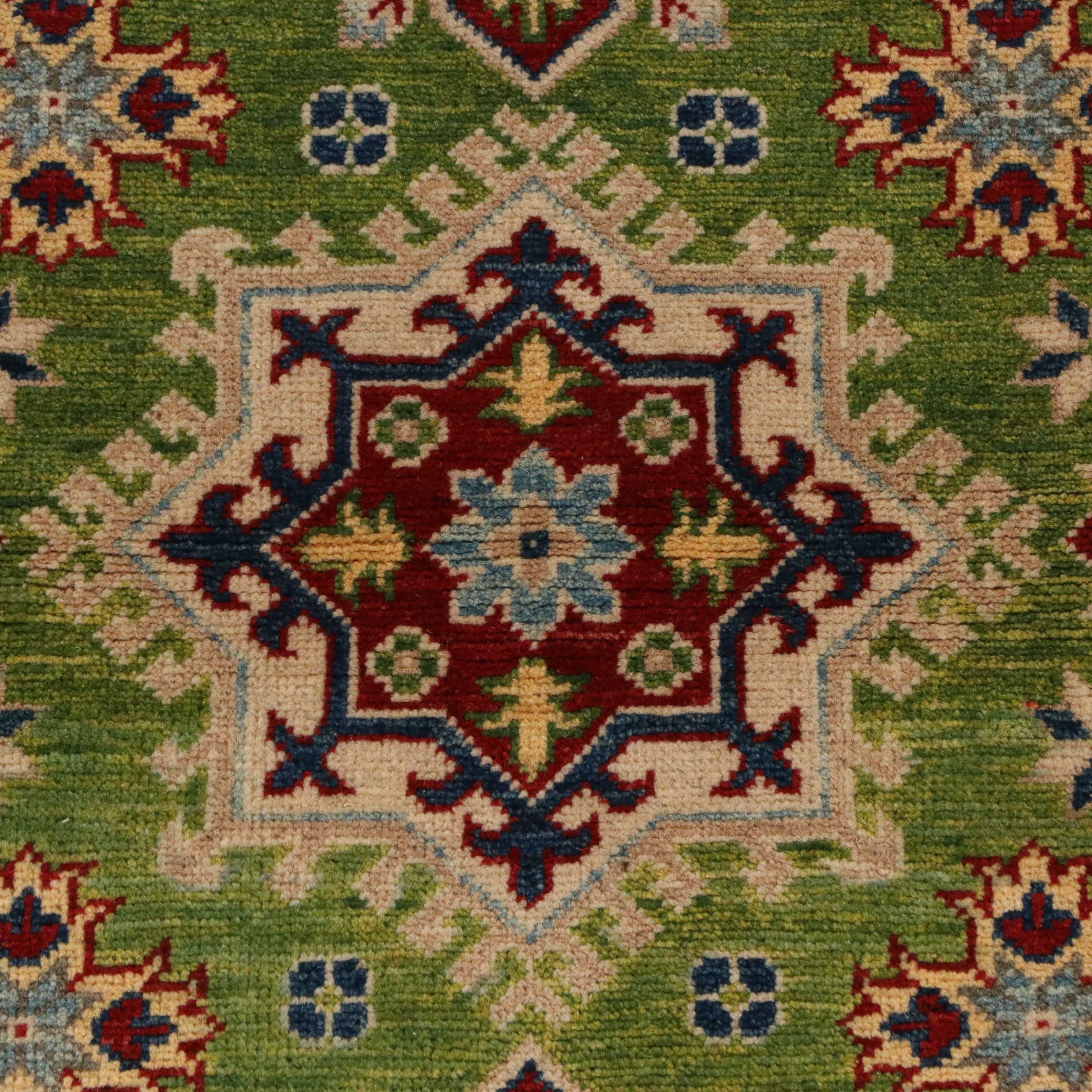 3'3 x 4'11 Hand-Knotted Afghan Kazak Accent Rug