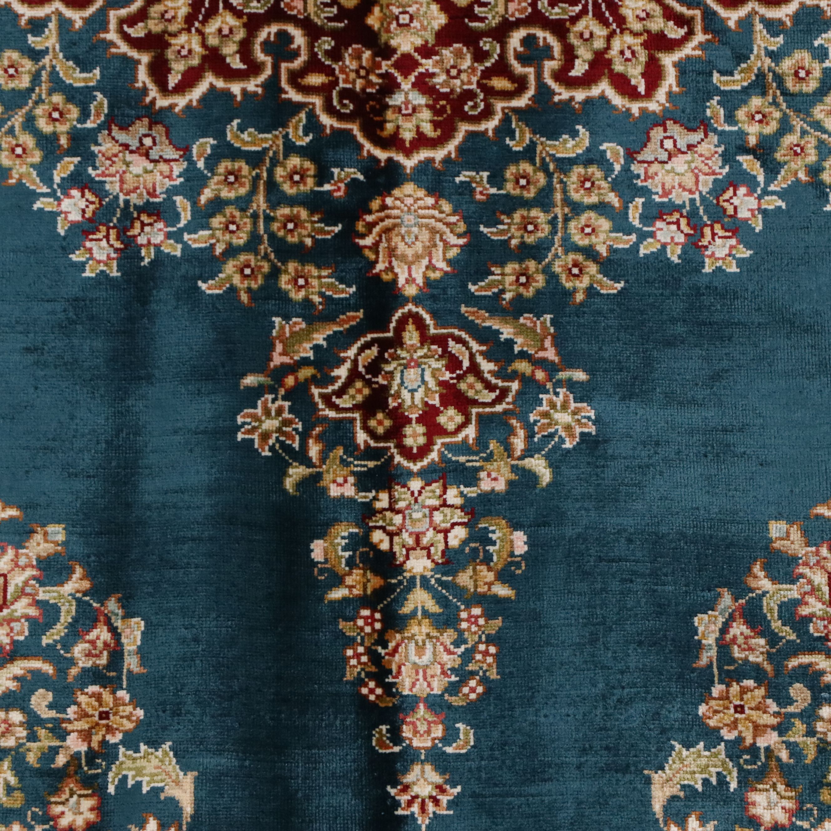 5'7 x 8'10 Hand-Knotted Persian Qom Silk Area Rug