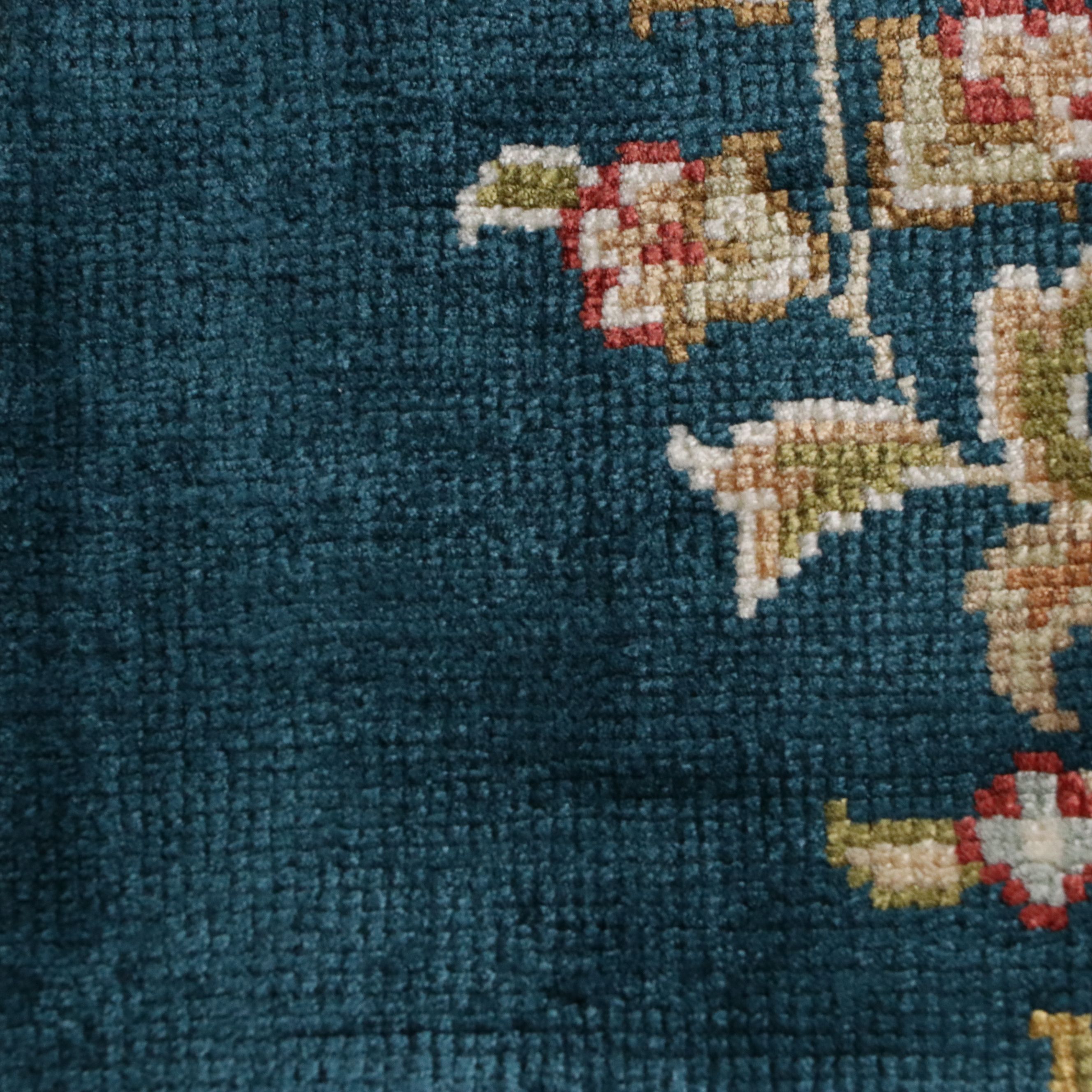 5'7 x 8'10 Hand-Knotted Persian Qom Silk Area Rug