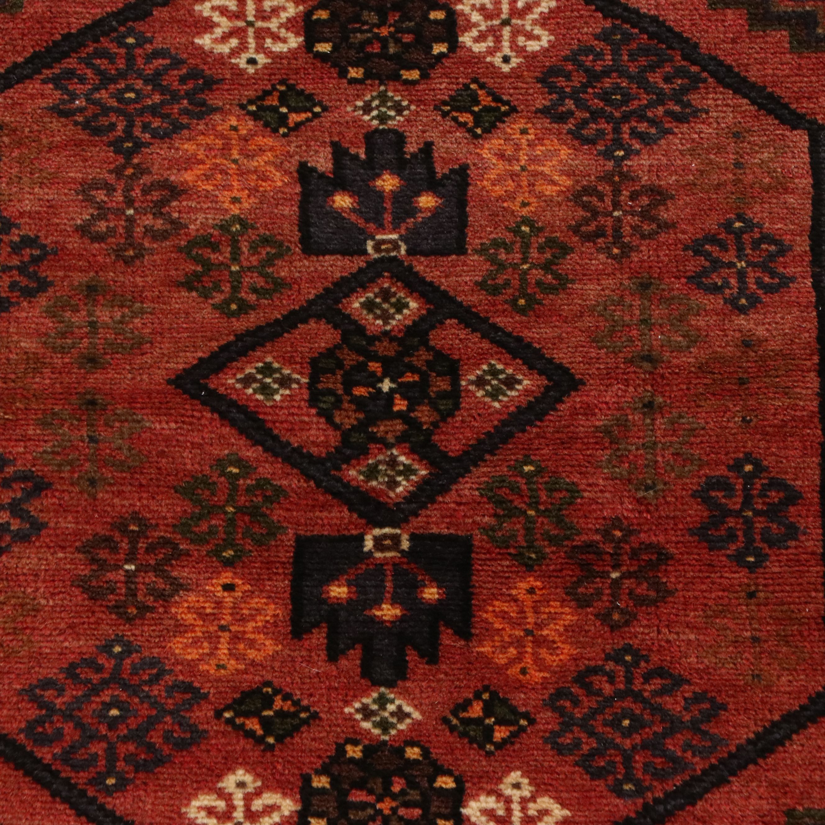 4'2 x 6'3 Hand-Knotted Persian Hamadan Area Rug