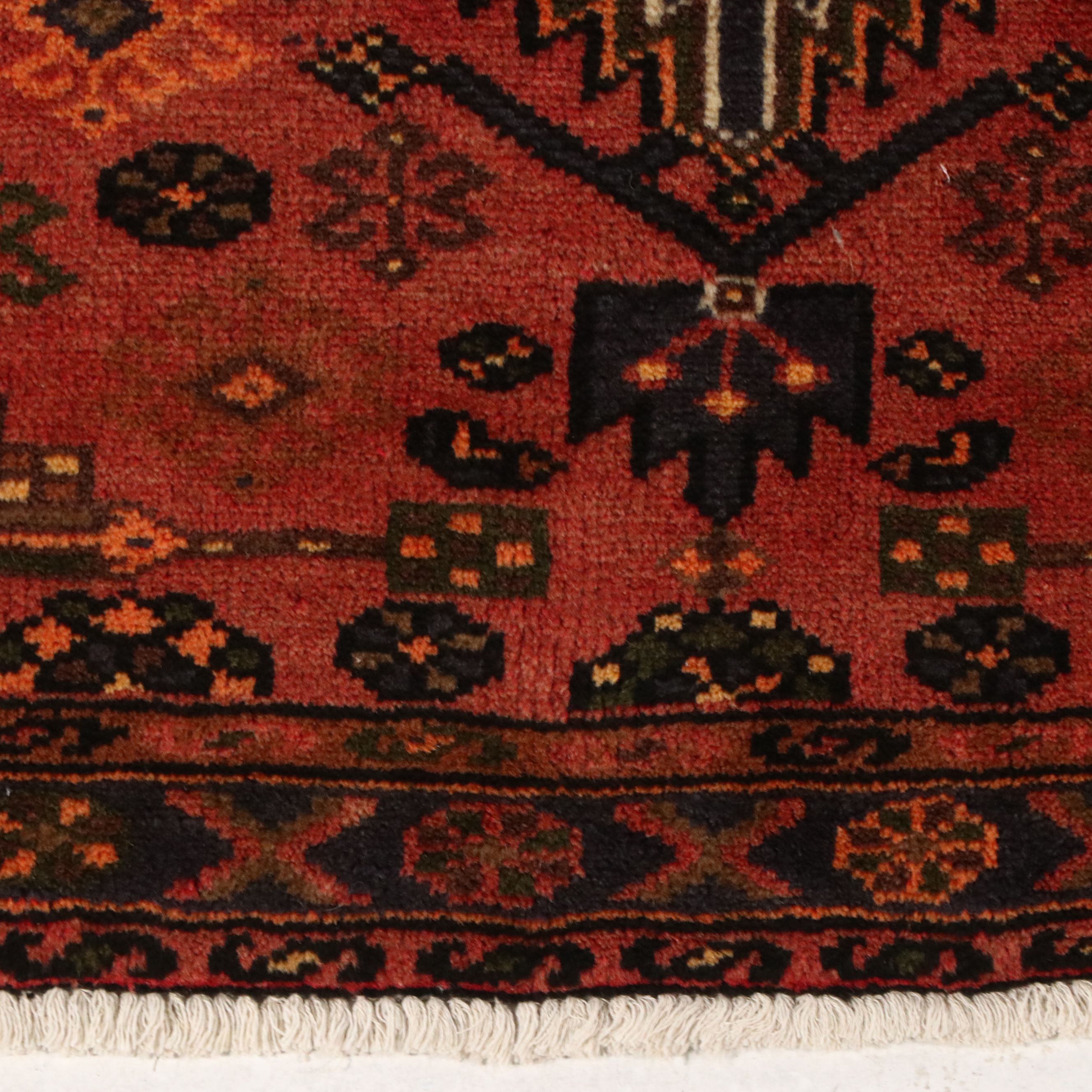 4'2 x 6'3 Hand-Knotted Persian Hamadan Area Rug