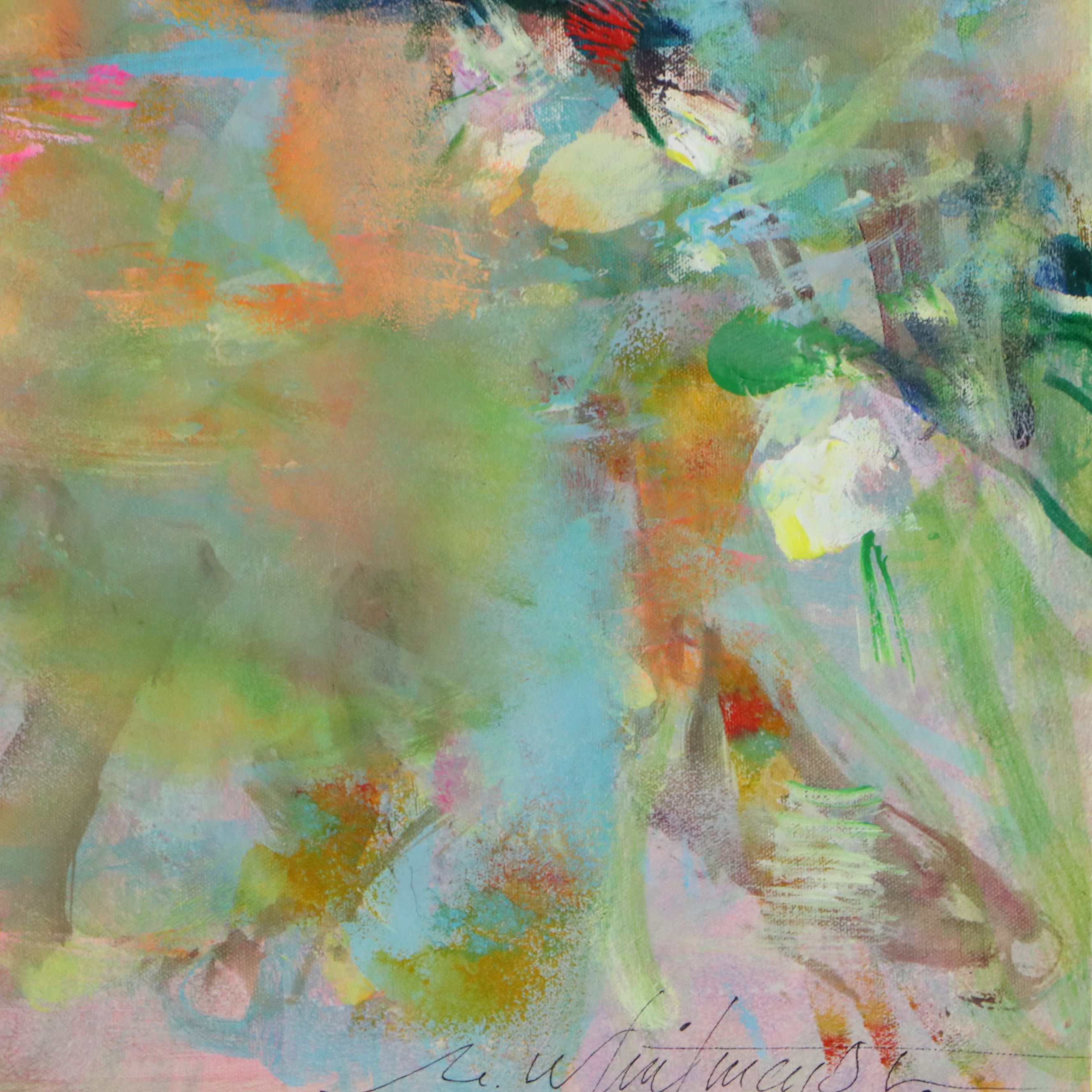 Marks Whitmarsh Acrylic Painting "Flowers at Dusk," 2026