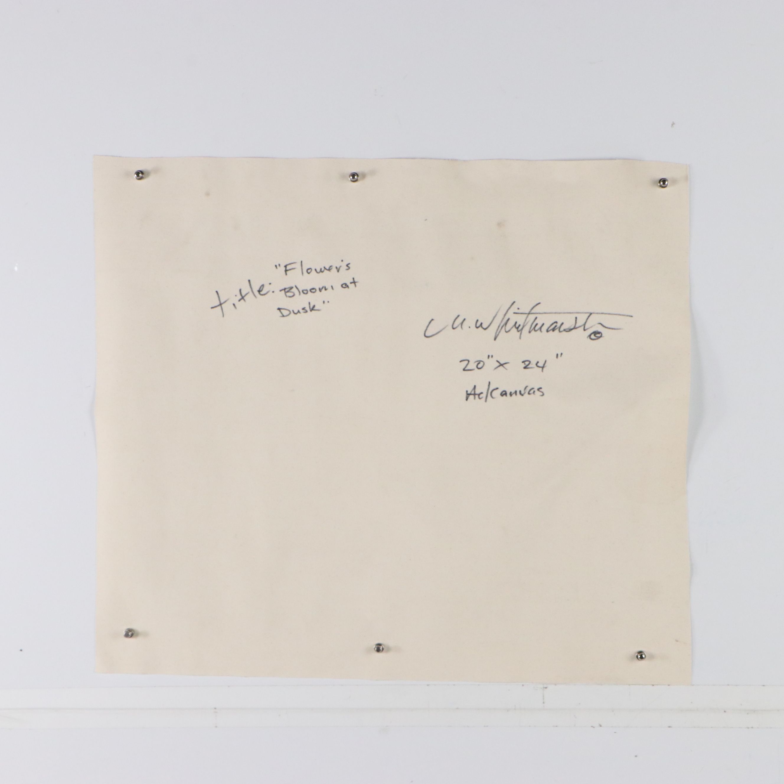 Marks Whitmarsh Acrylic Painting "Flowers at Dusk," 2026