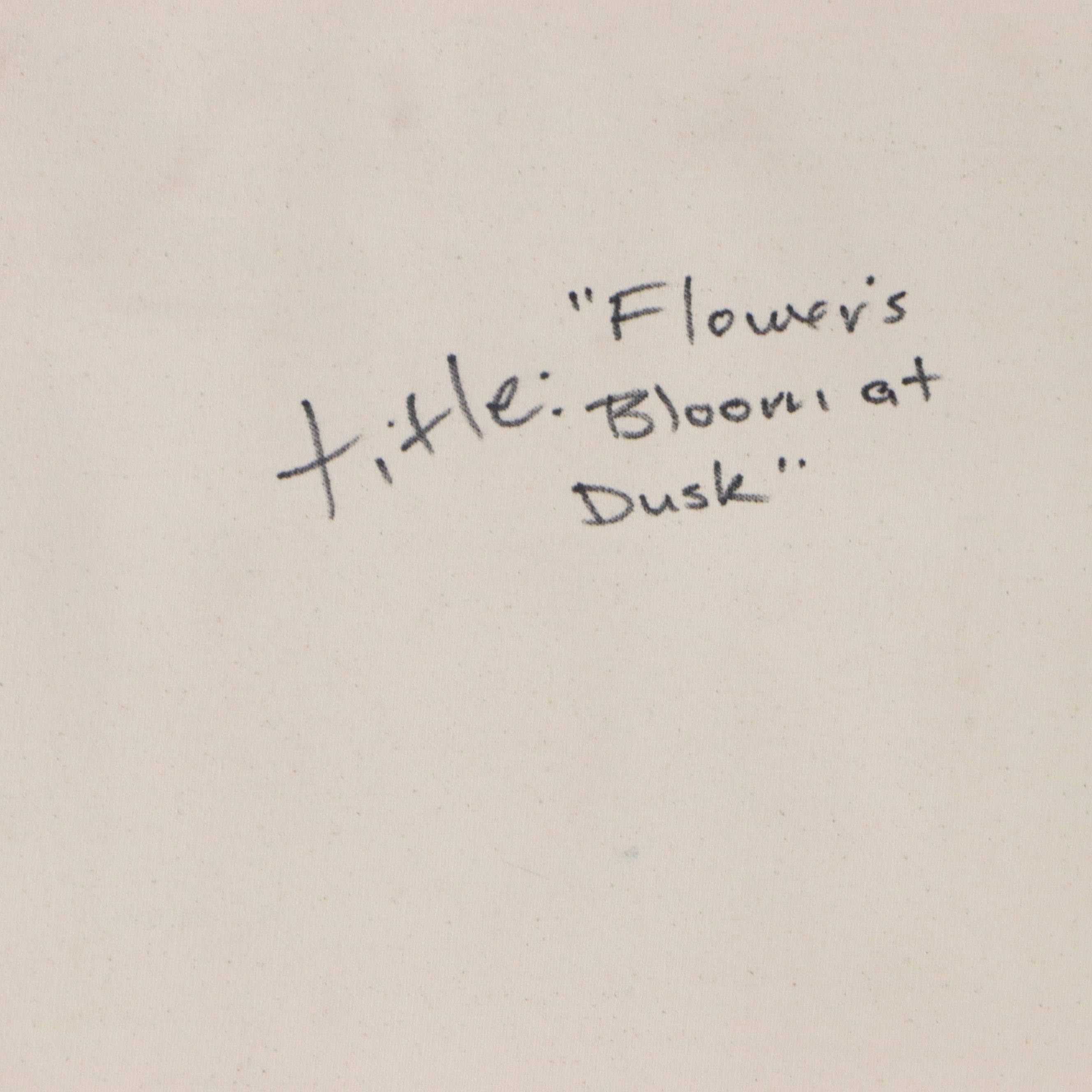 Marks Whitmarsh Acrylic Painting "Flowers at Dusk," 2026