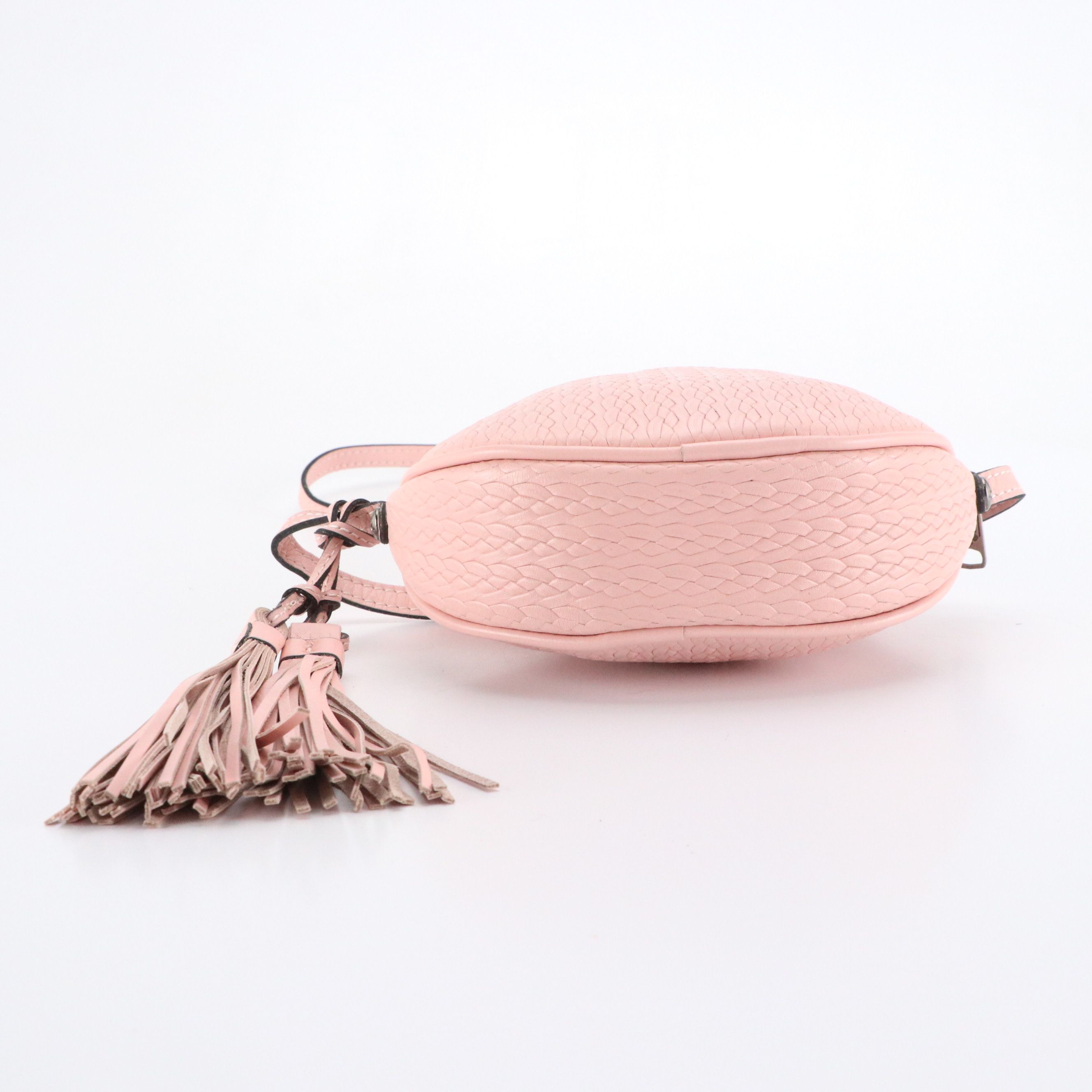 Patricia Nash Canteen Crossbody Bag in Light Pink Braid-Effect Leather