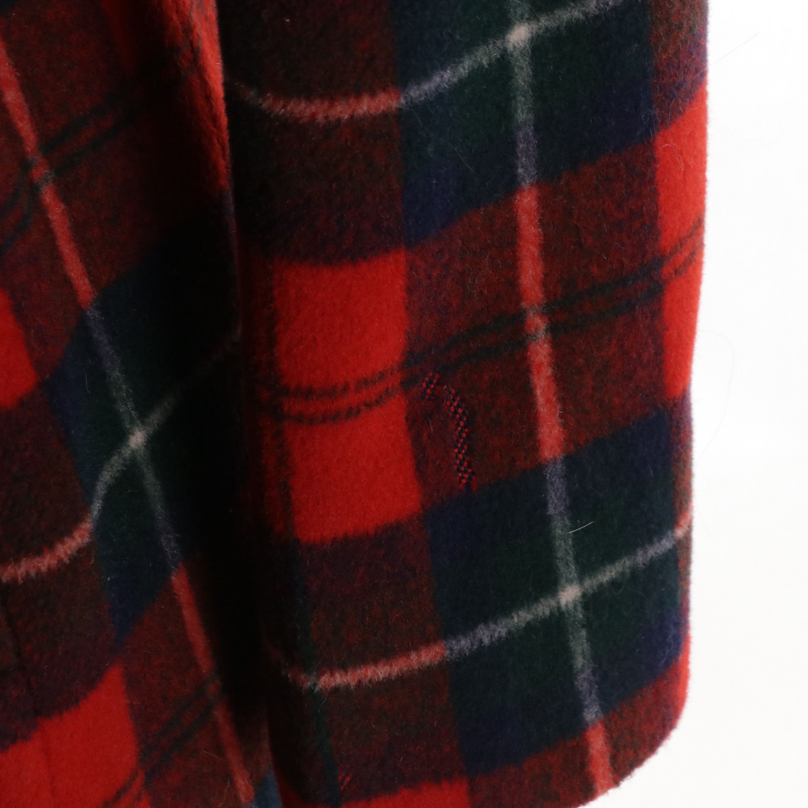 Pendleton Vintage Plaid Wool Belted Long Coat
