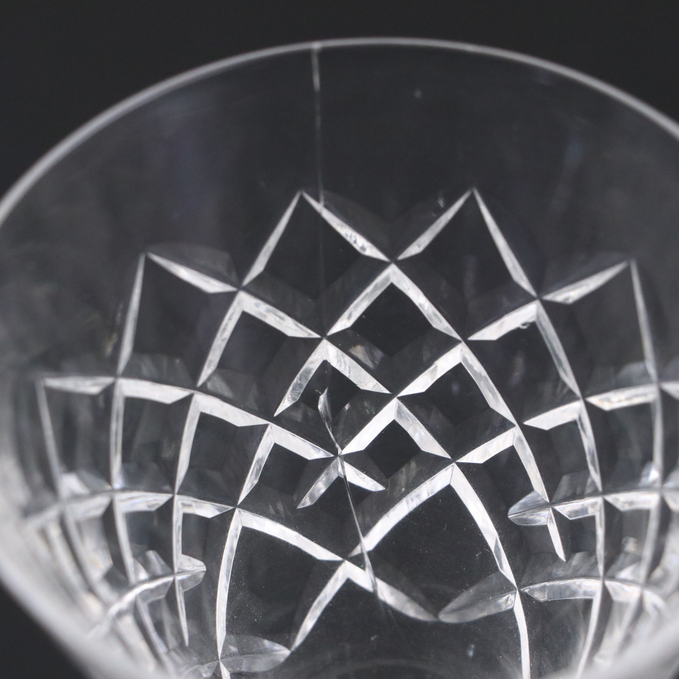 Waterford "Adare" Cut Crystal Clarets and White Wine Glasses