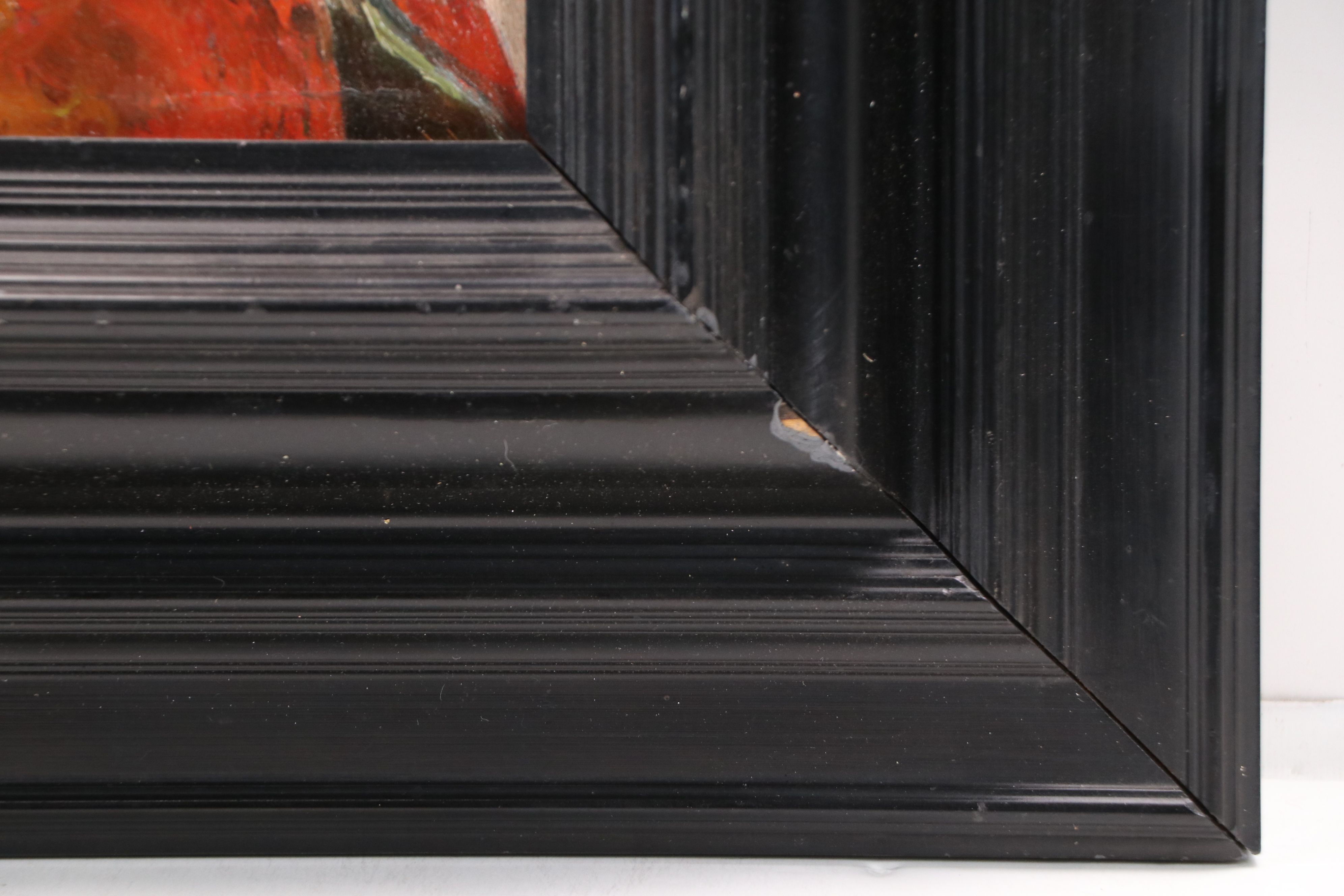 Oil Portrait of Woman in Red, 20th Century