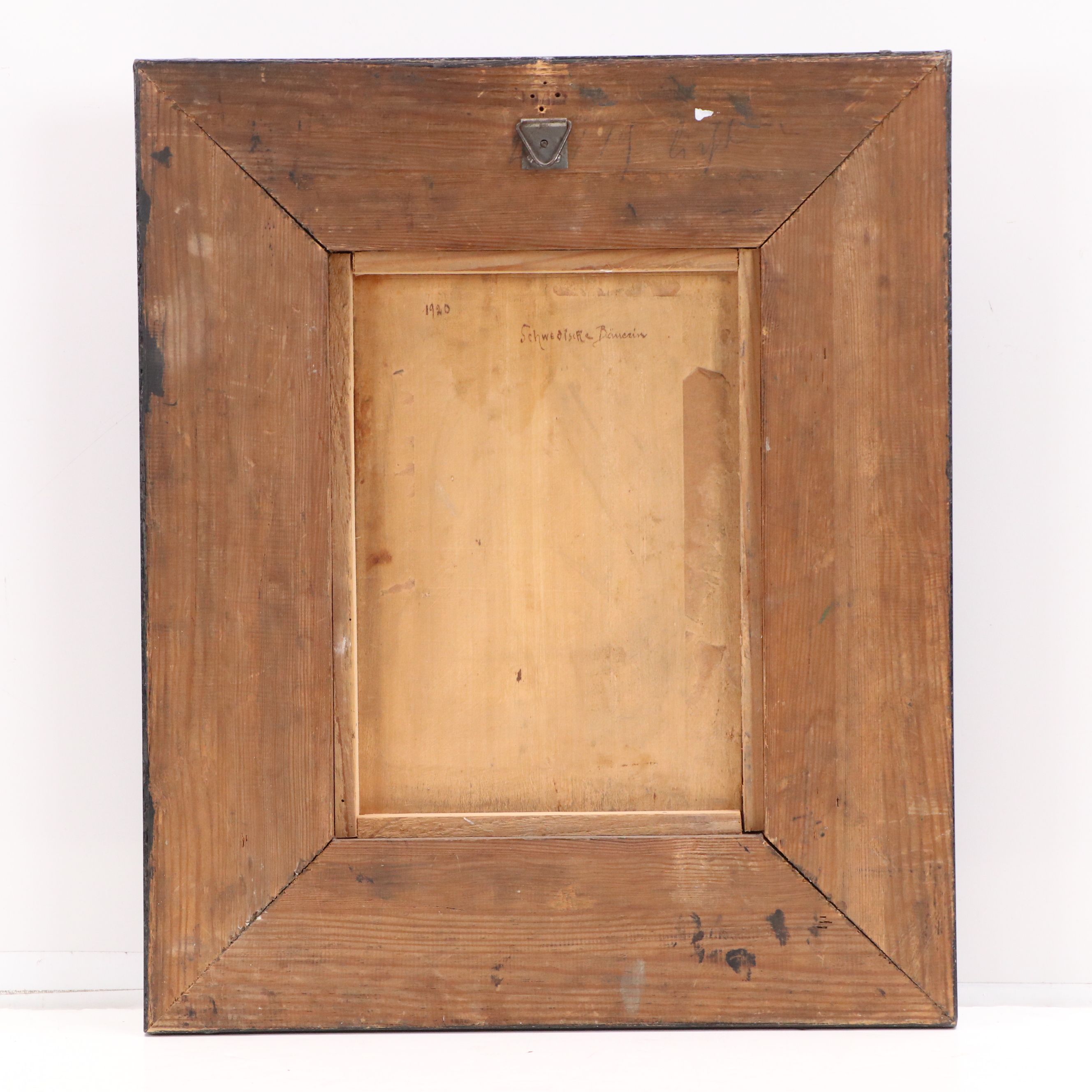 Oil Portrait of Woman in Red, 20th Century