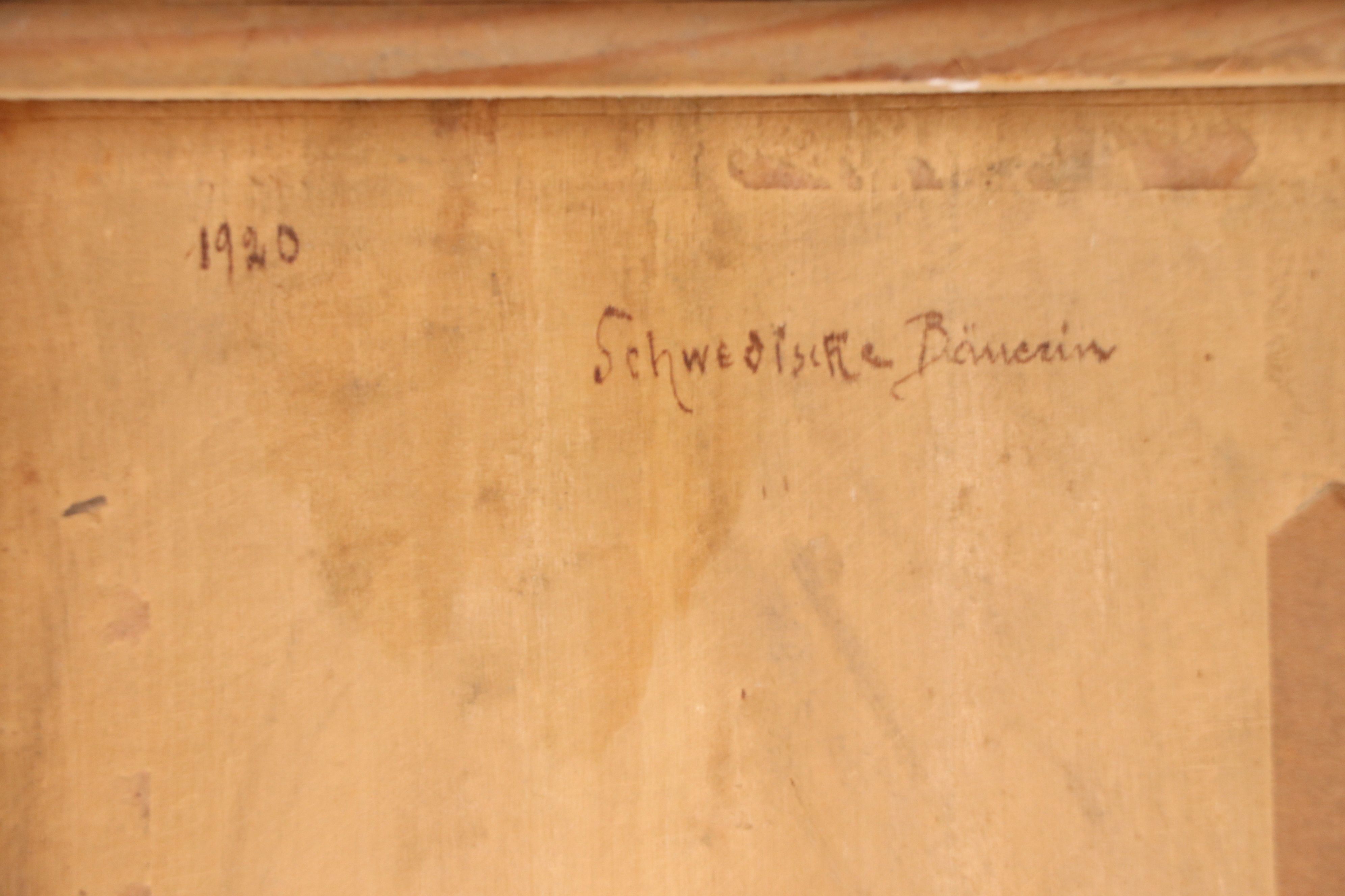 Oil Portrait of Woman in Red, 20th Century