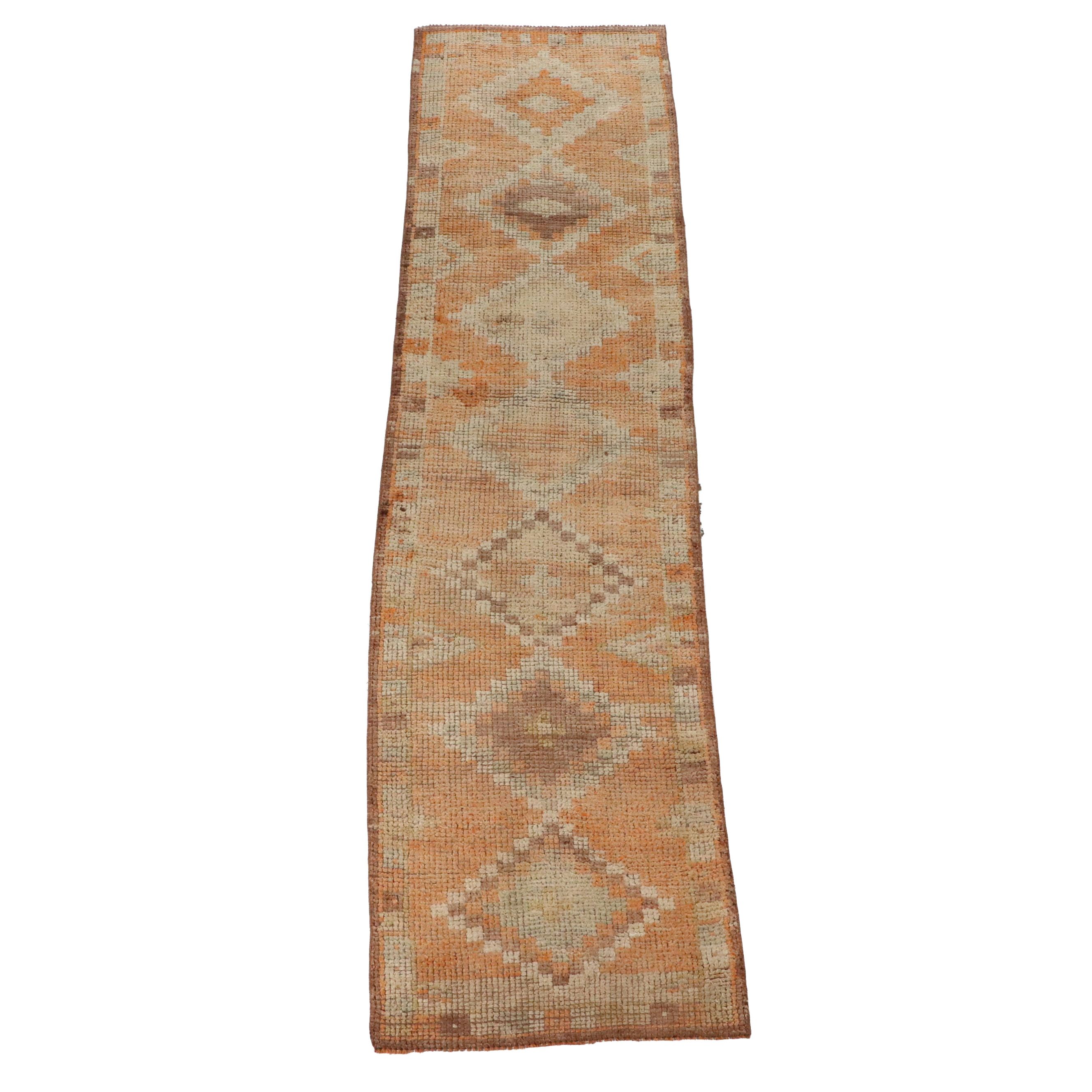 2'10 x 11' Hand-Knotted Turkish Anatolian Carpet Runner