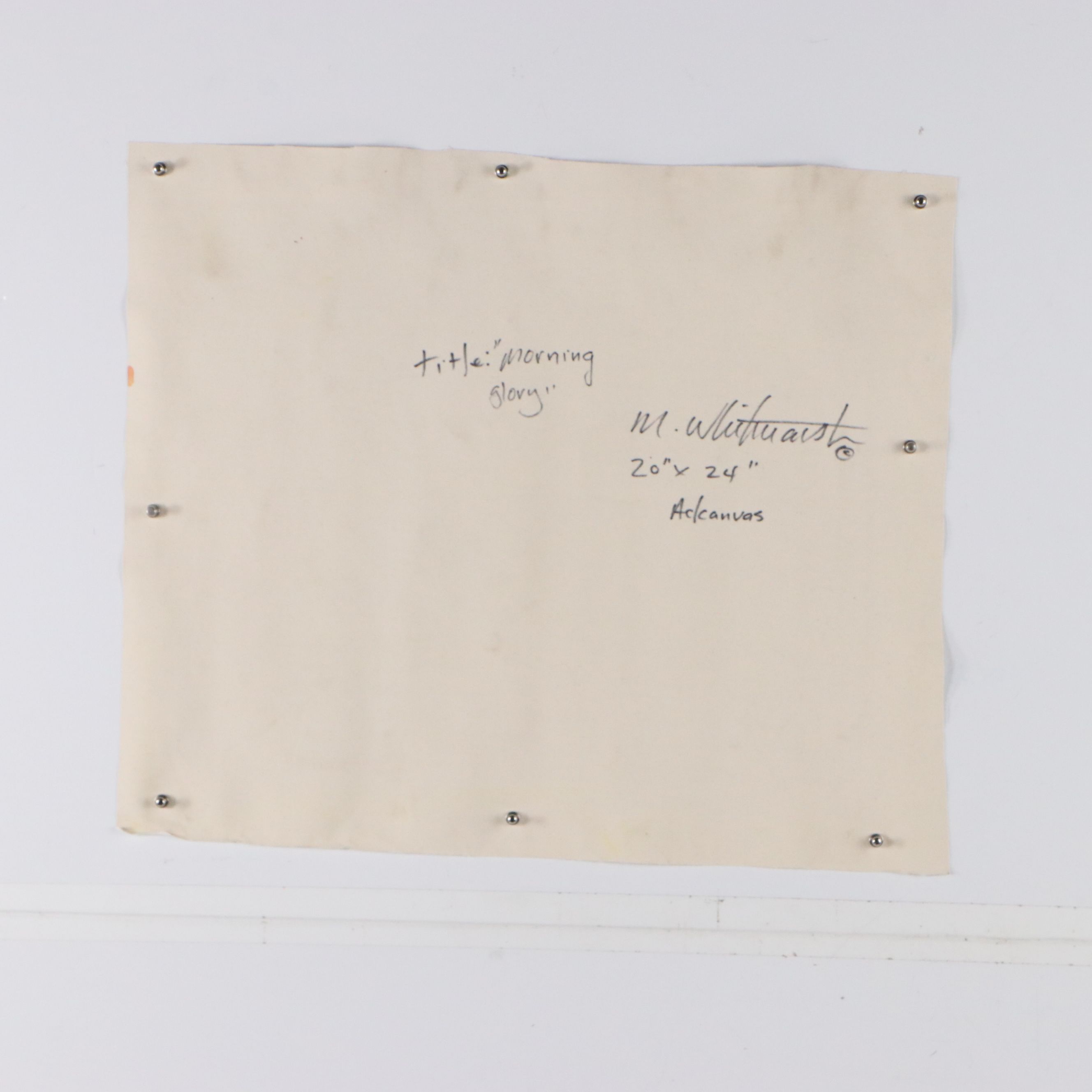 Mark Whitmarsh Acrylic Painting "Morning Glory," 2026