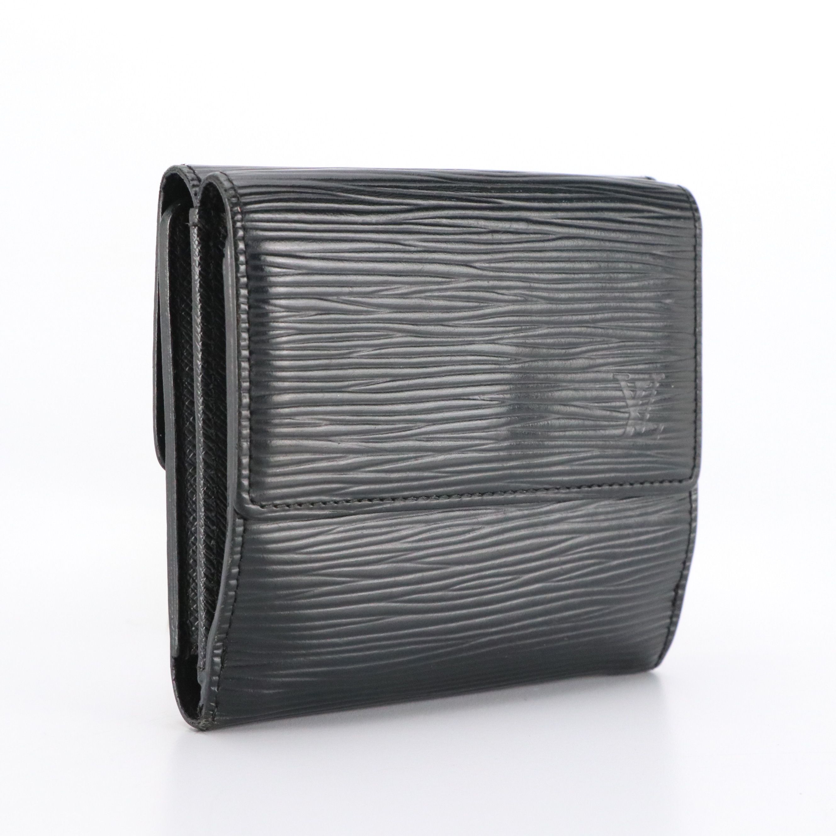 Louis Vuitton Elise Compact Wallet in Black Epi Leather