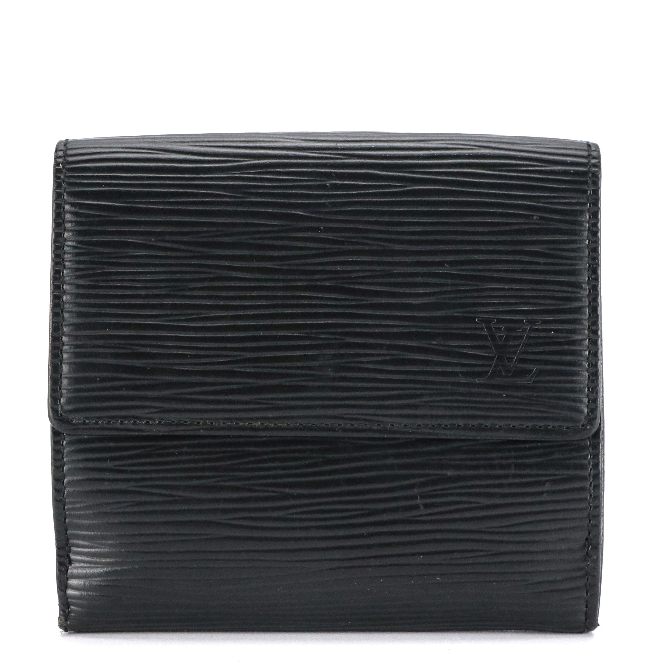Louis Vuitton Elise Compact Wallet in Black Epi Leather
