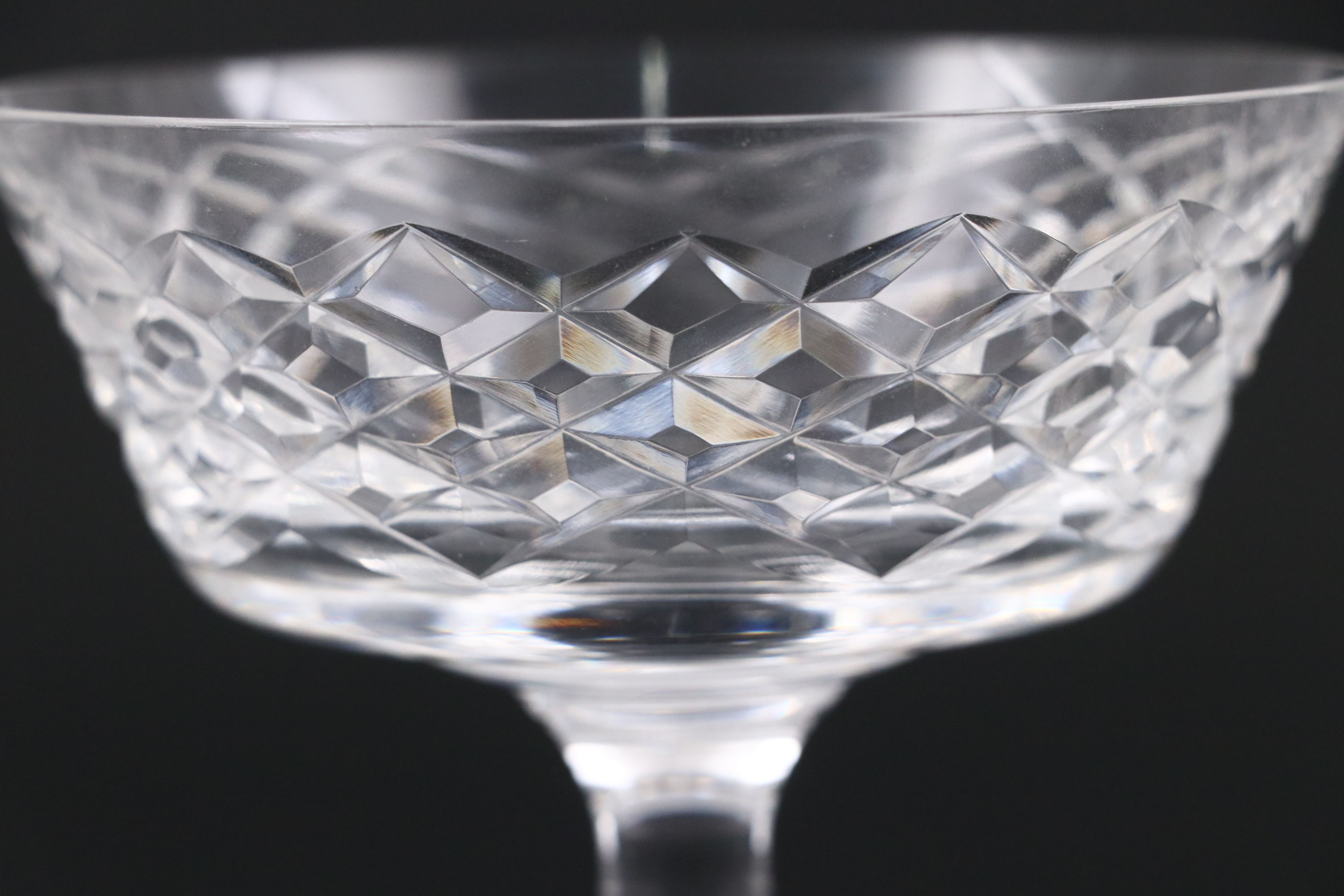Waterford "Adare" Cut Crystal Champagne Coupes
