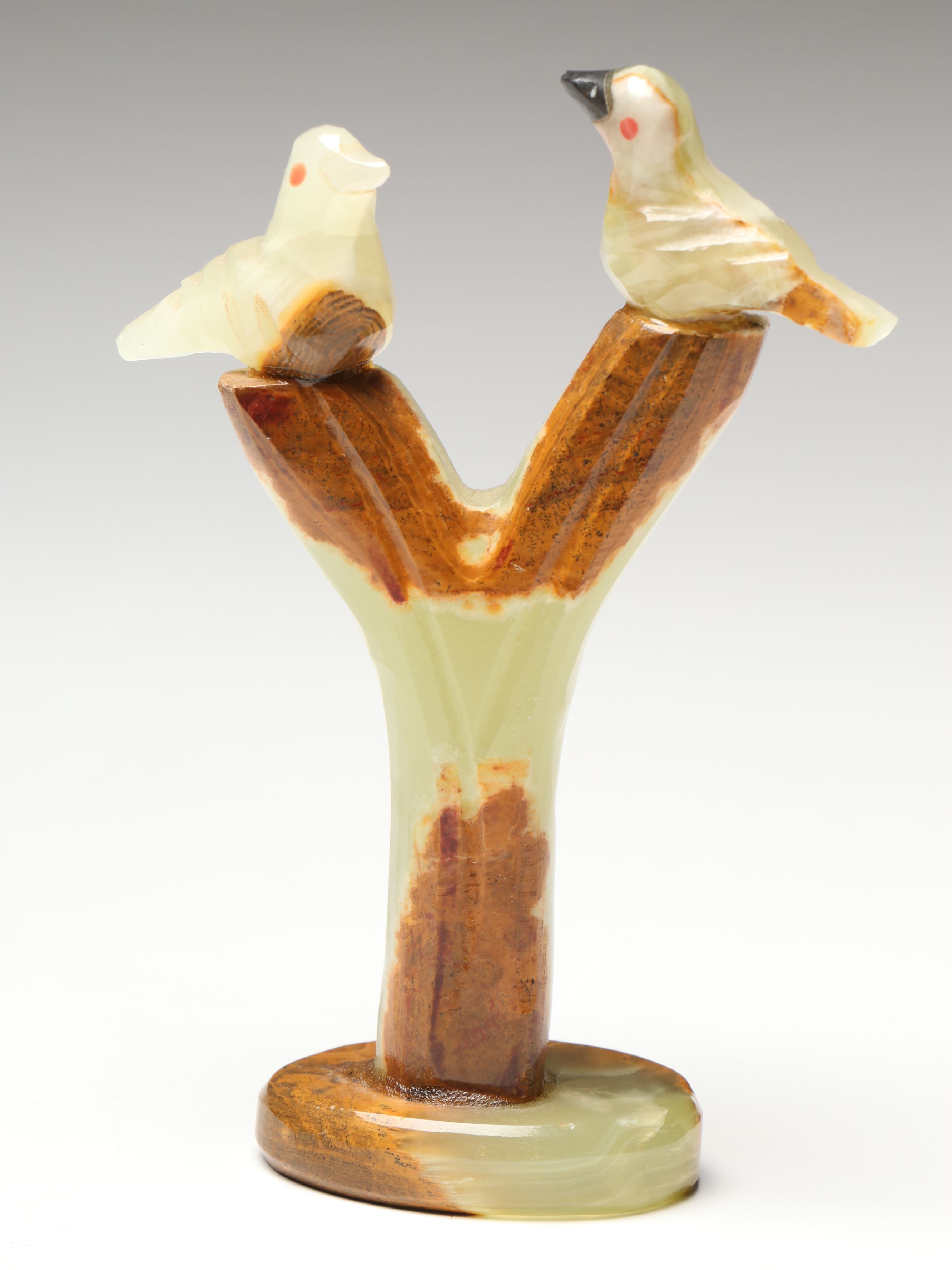 Carved Nephrite Seal with Calcite Tortoise and Serpentine Birds