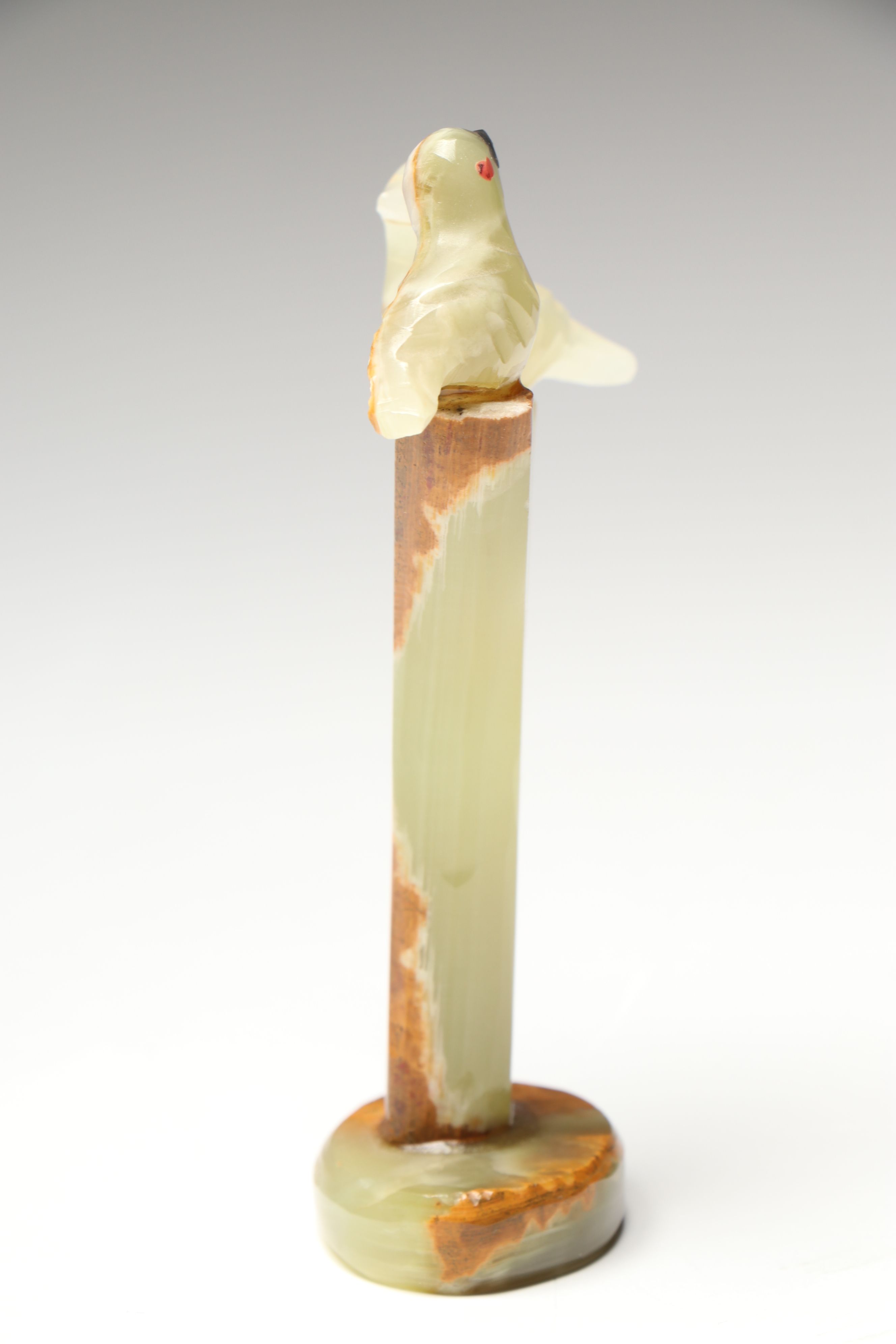 Carved Nephrite Seal with Calcite Tortoise and Serpentine Birds