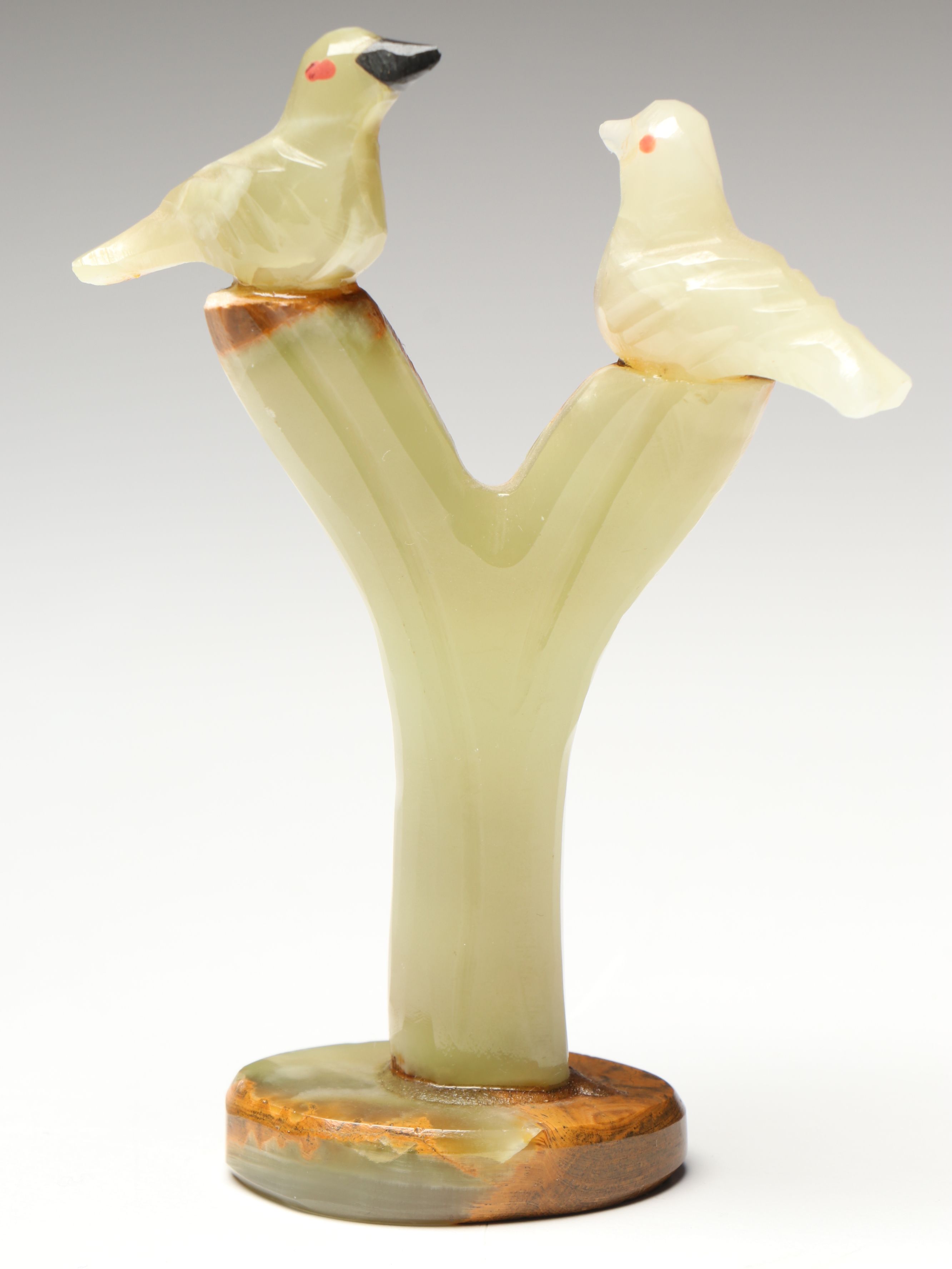 Carved Nephrite Seal with Calcite Tortoise and Serpentine Birds