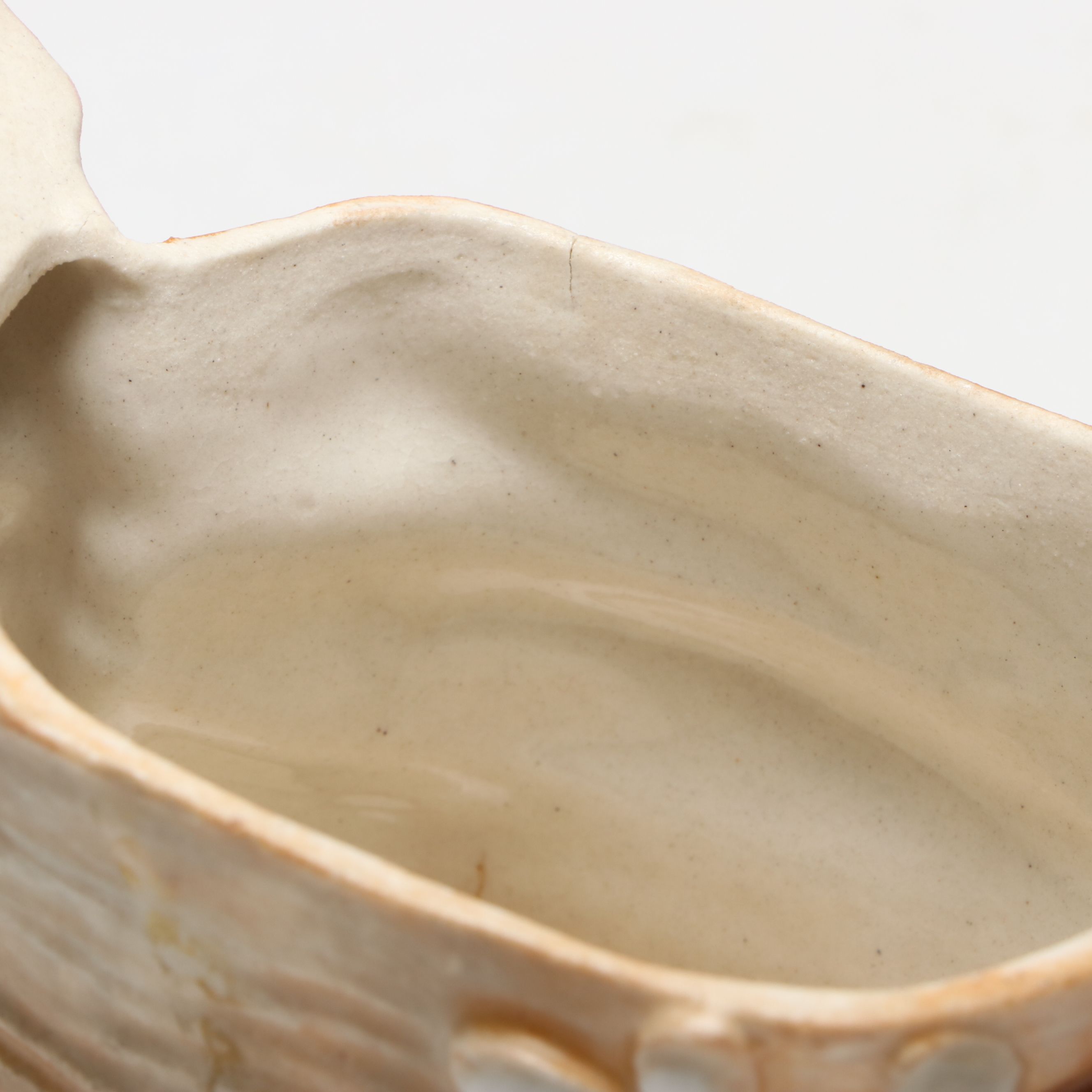 Austrian Hand-Painted Figural Ceramic Tobacco Jar, Antique