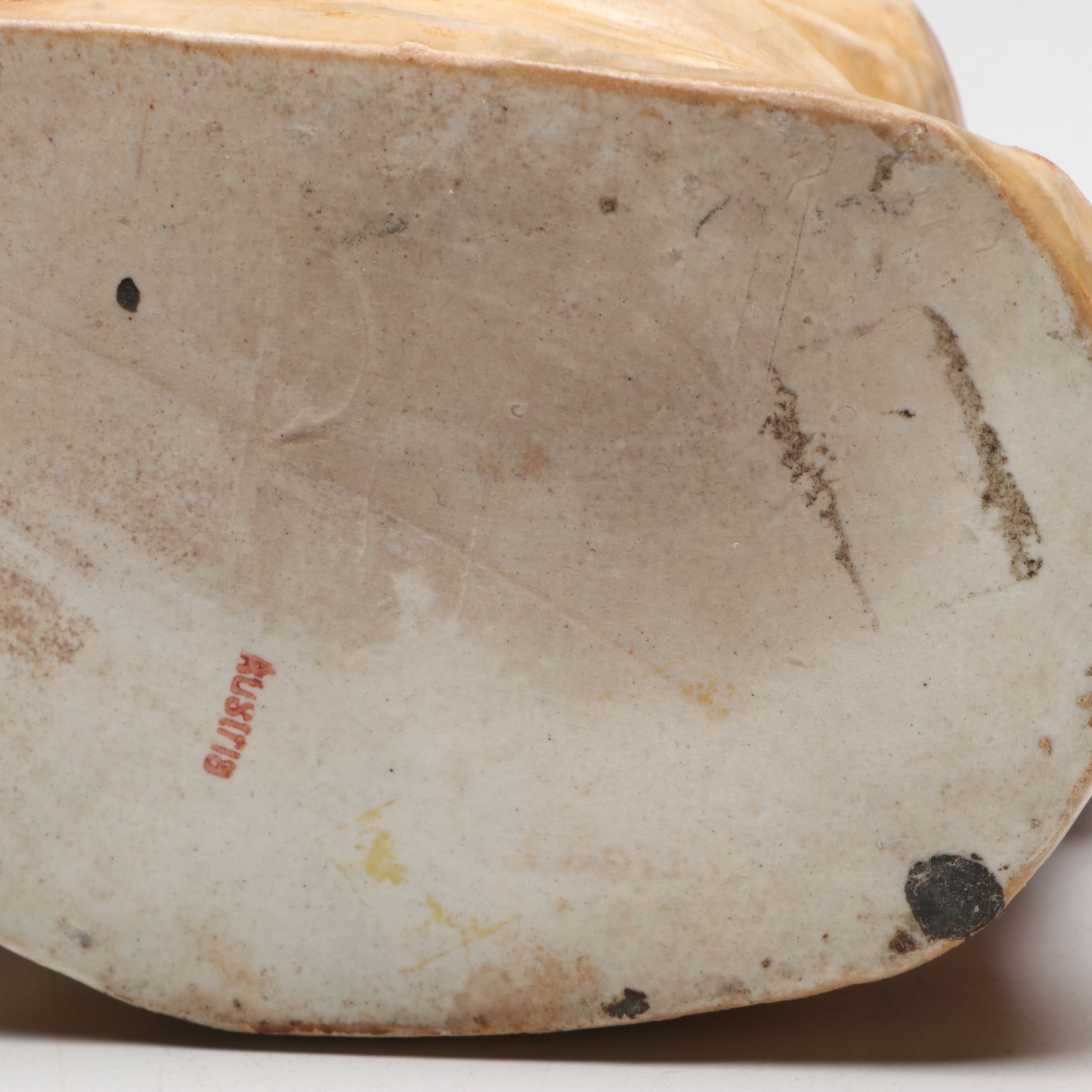 Austrian Hand-Painted Figural Ceramic Tobacco Jar, Antique