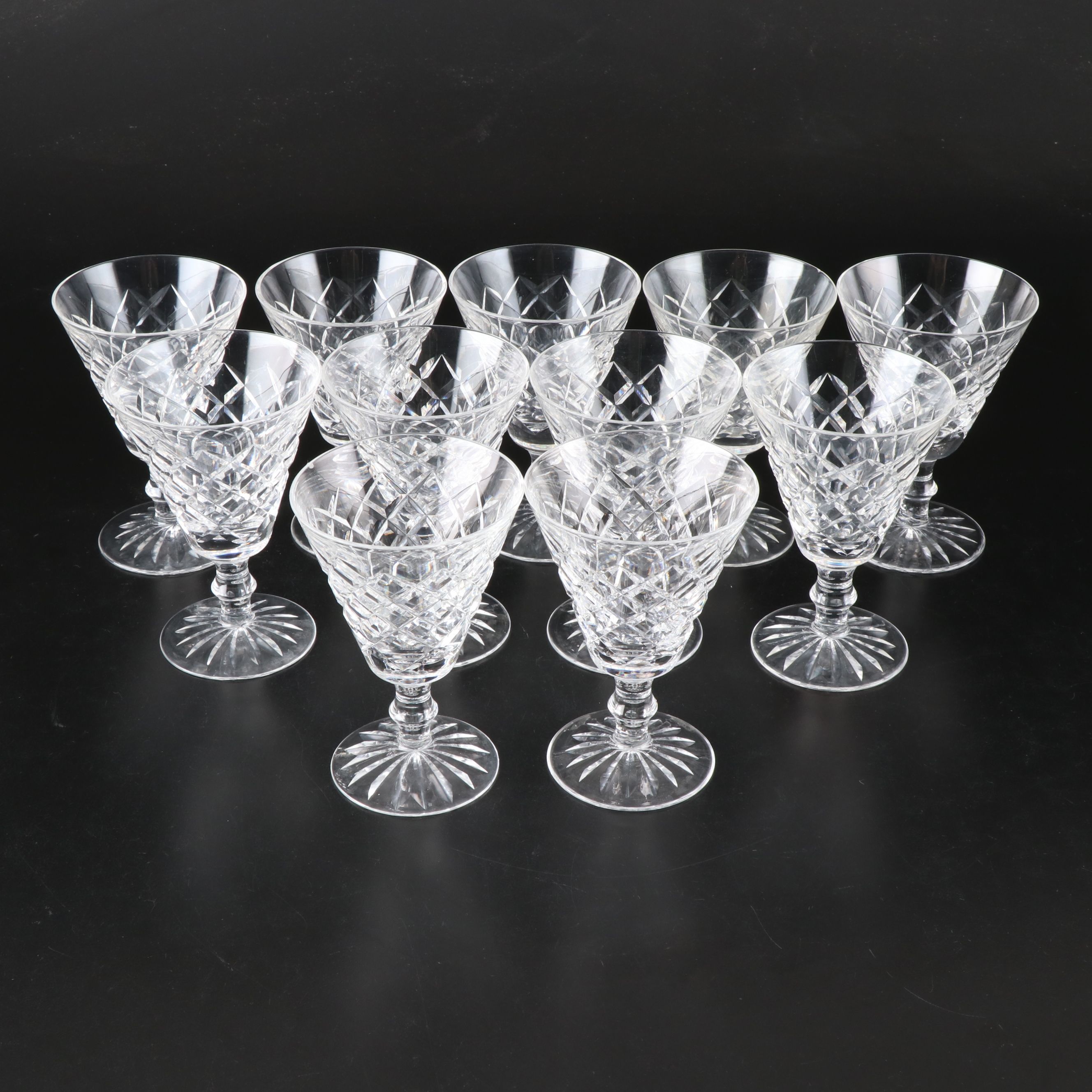 Waterford "Adare" Cut Crystal Water Goblets