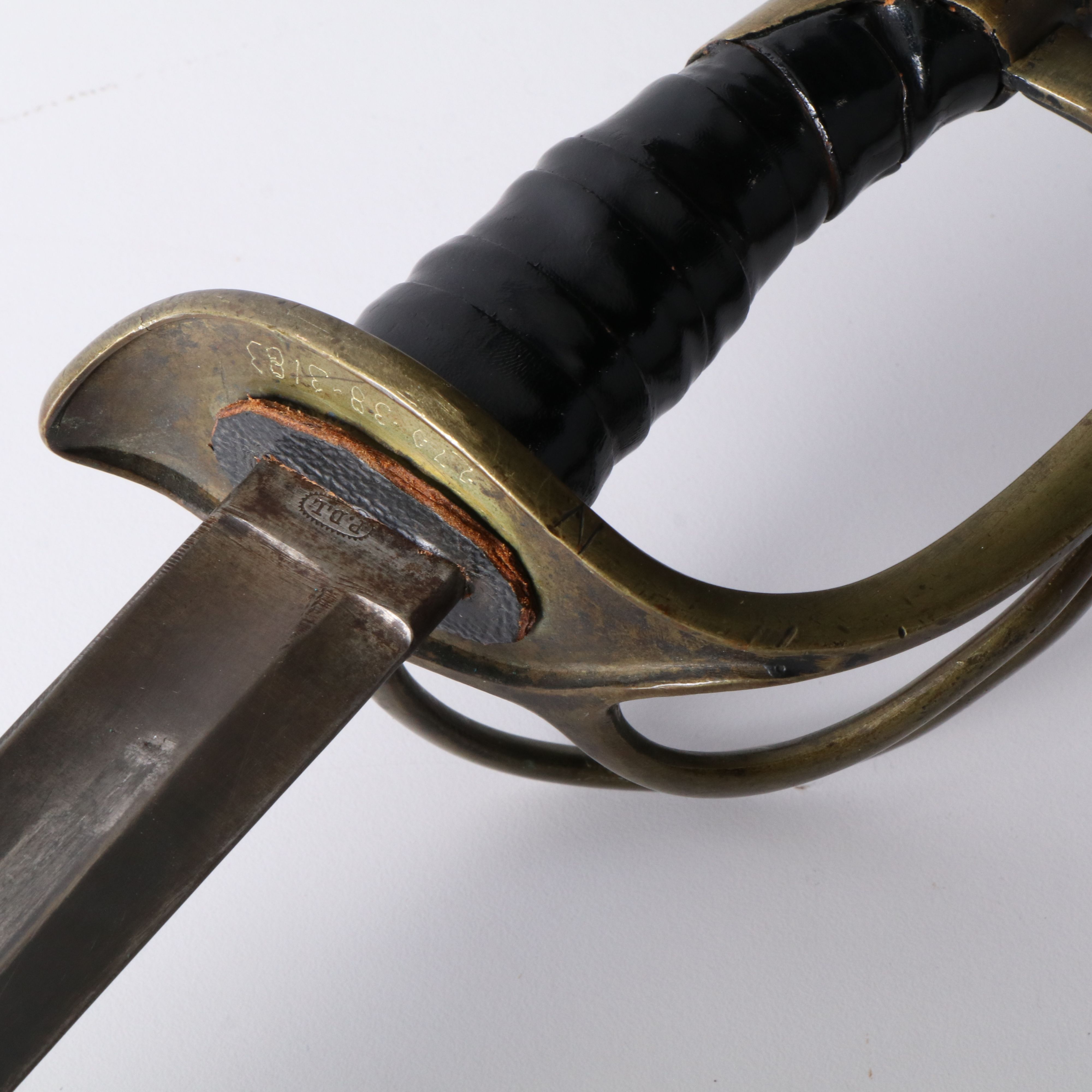 Model 1840 U.S. Cavalry Heavy Saber Marked P.D.L, With Scabbard
