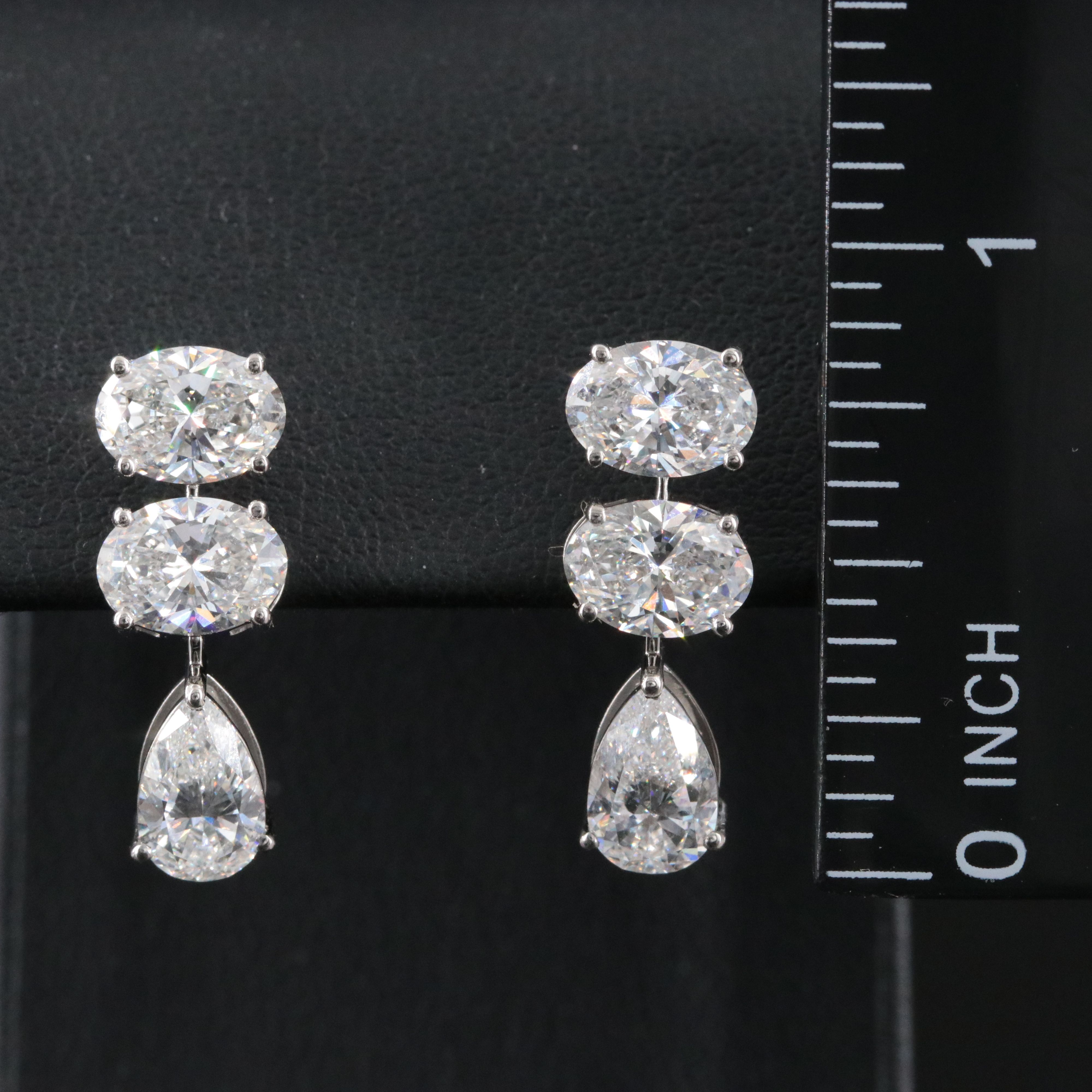 Platinum 5.75 CTW Lab Grown Diamond Earrings