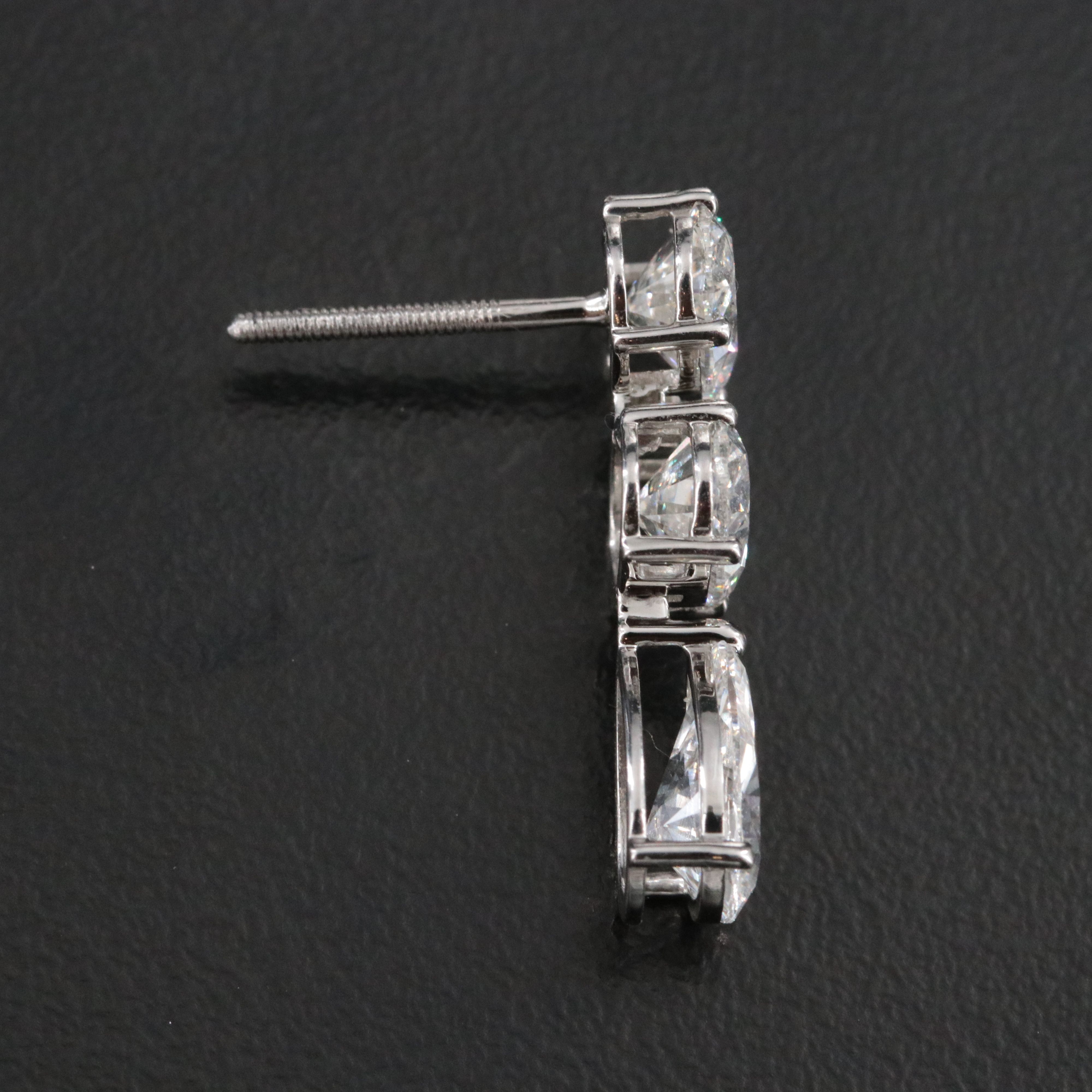 Platinum 5.75 CTW Lab Grown Diamond Earrings