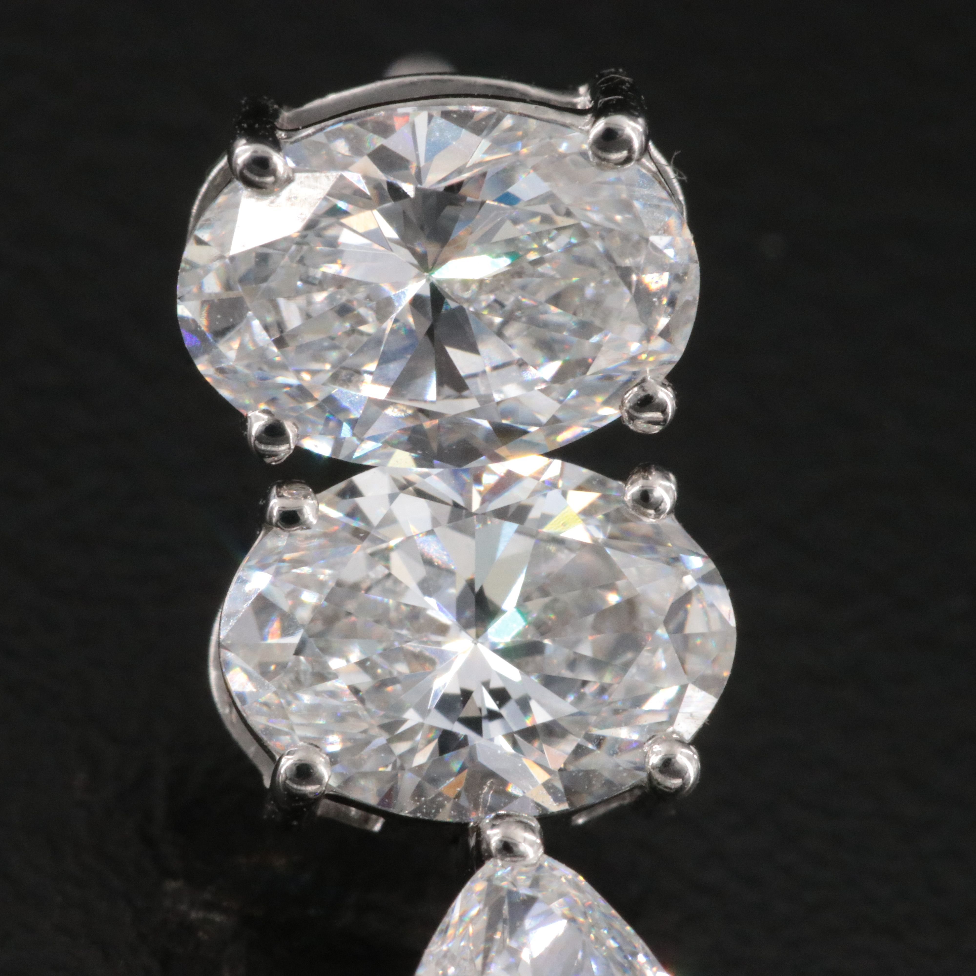 Platinum 5.75 CTW Lab Grown Diamond Earrings